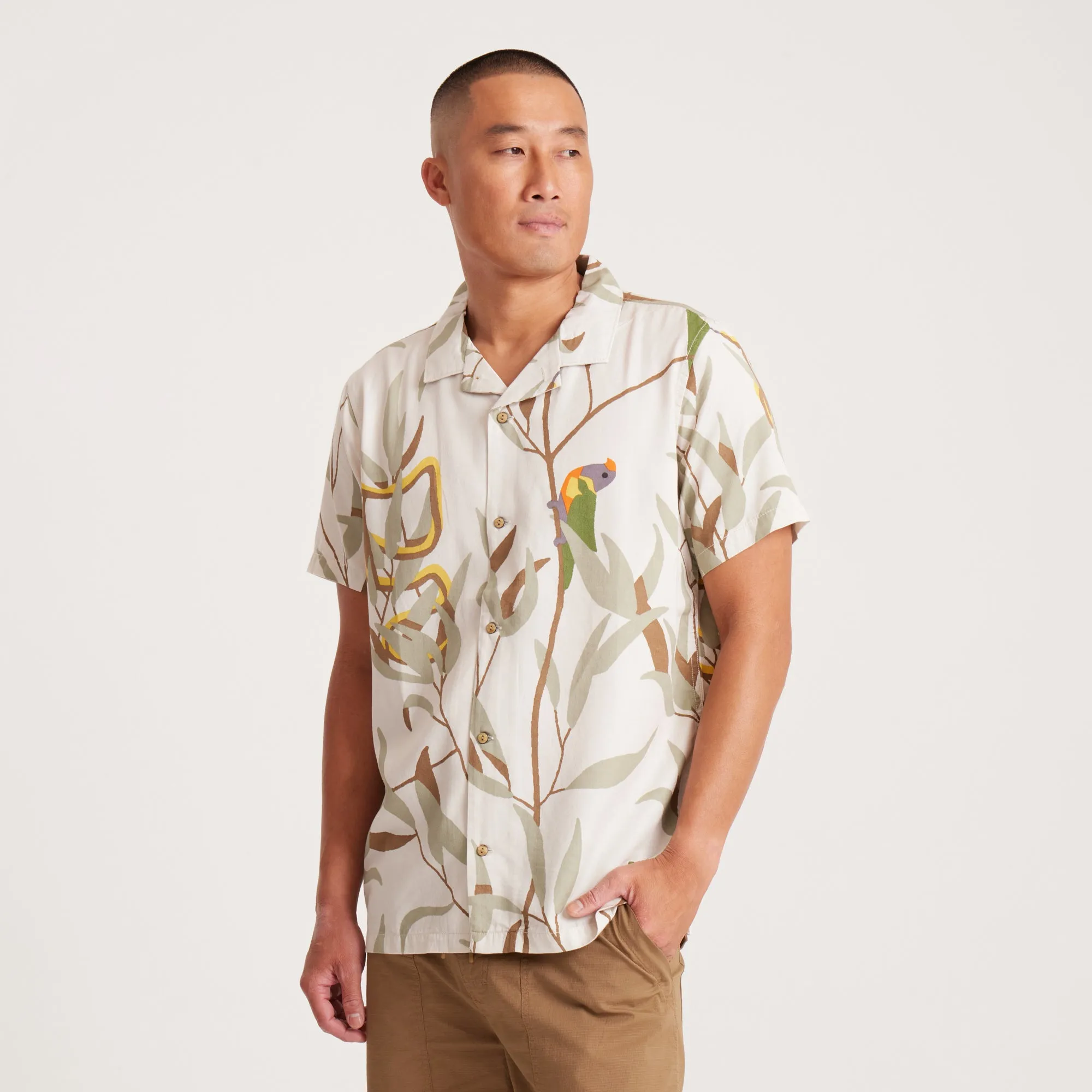 Gonzo Short Sleeve Button Up Shirt - Gum Tree Bone sold by Roark product image thumbnail 3