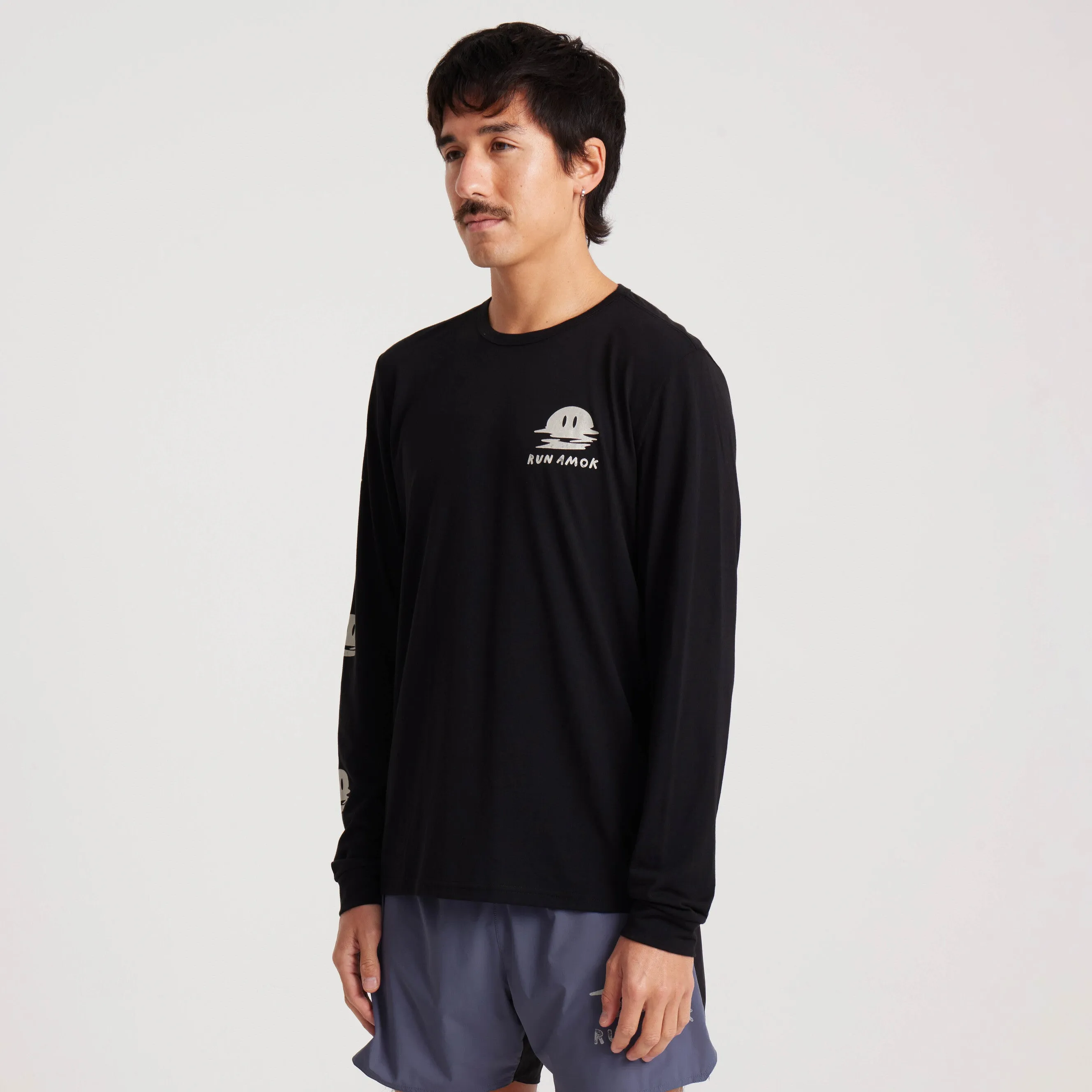 Mathis Long Sleeve Active Tee - Black sold by Roark product image thumbnail 4