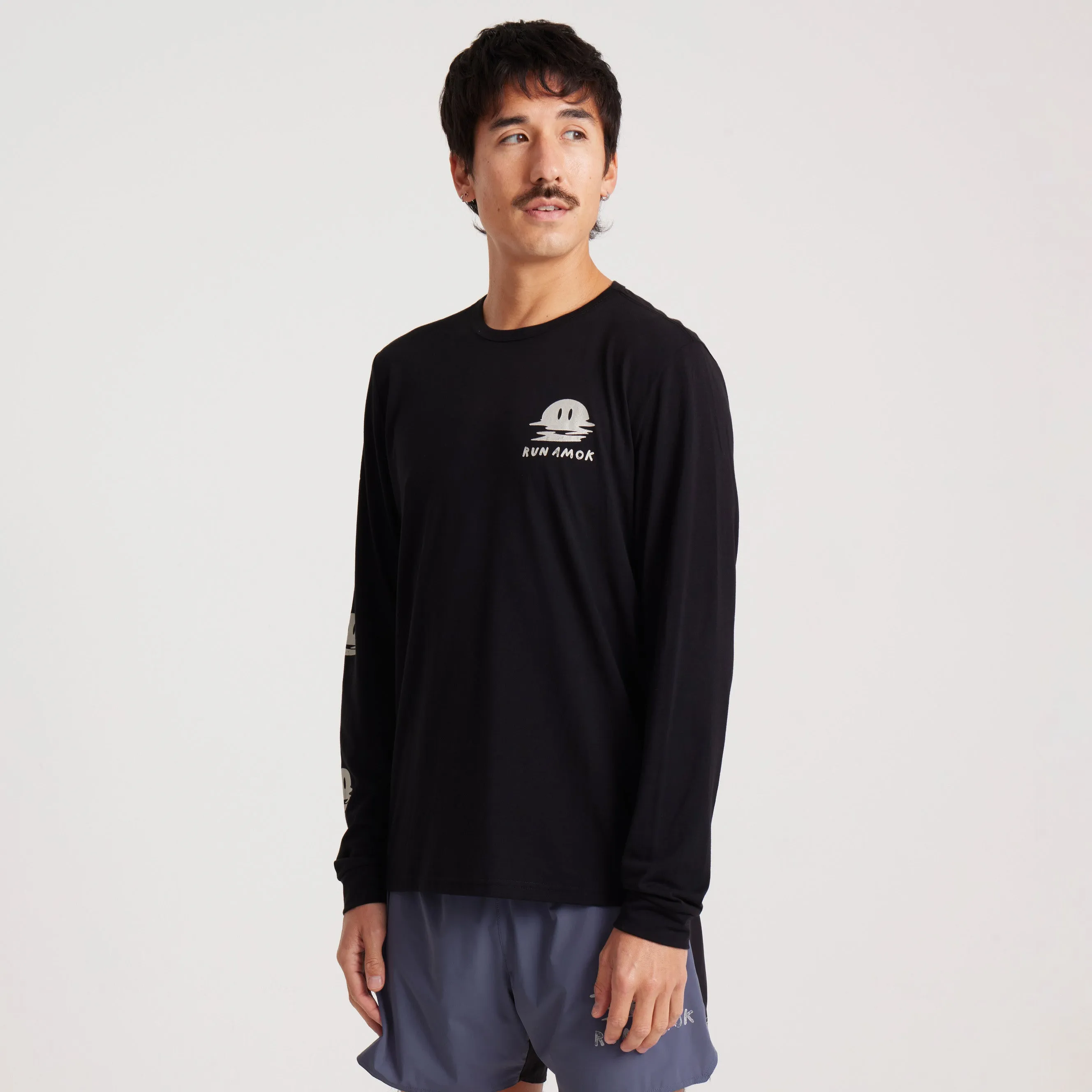 Mathis Long Sleeve Active Tee - Black sold by Roark product image thumbnail 5