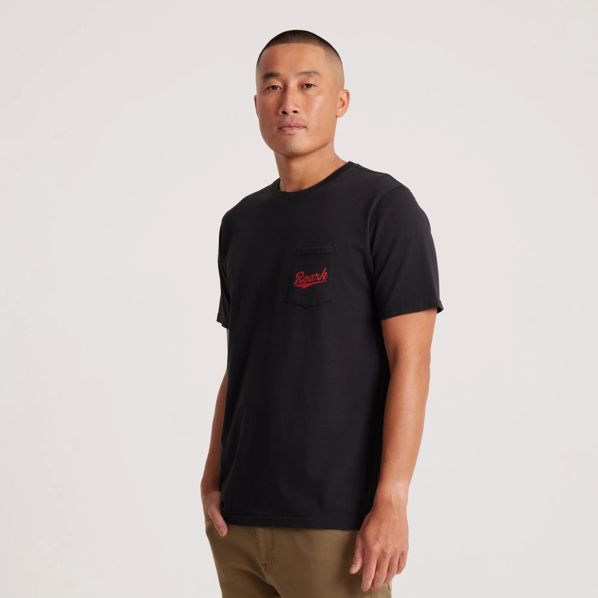 Diamond Script Pocket Premium Tee - Black sold by Roark product image thumbnail 3