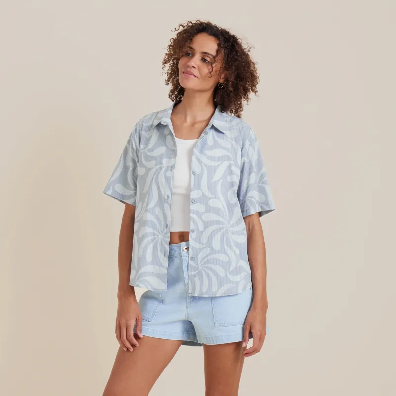 Bless Up Breathable Stretch Shirt - Dusty Sky sold by Roark