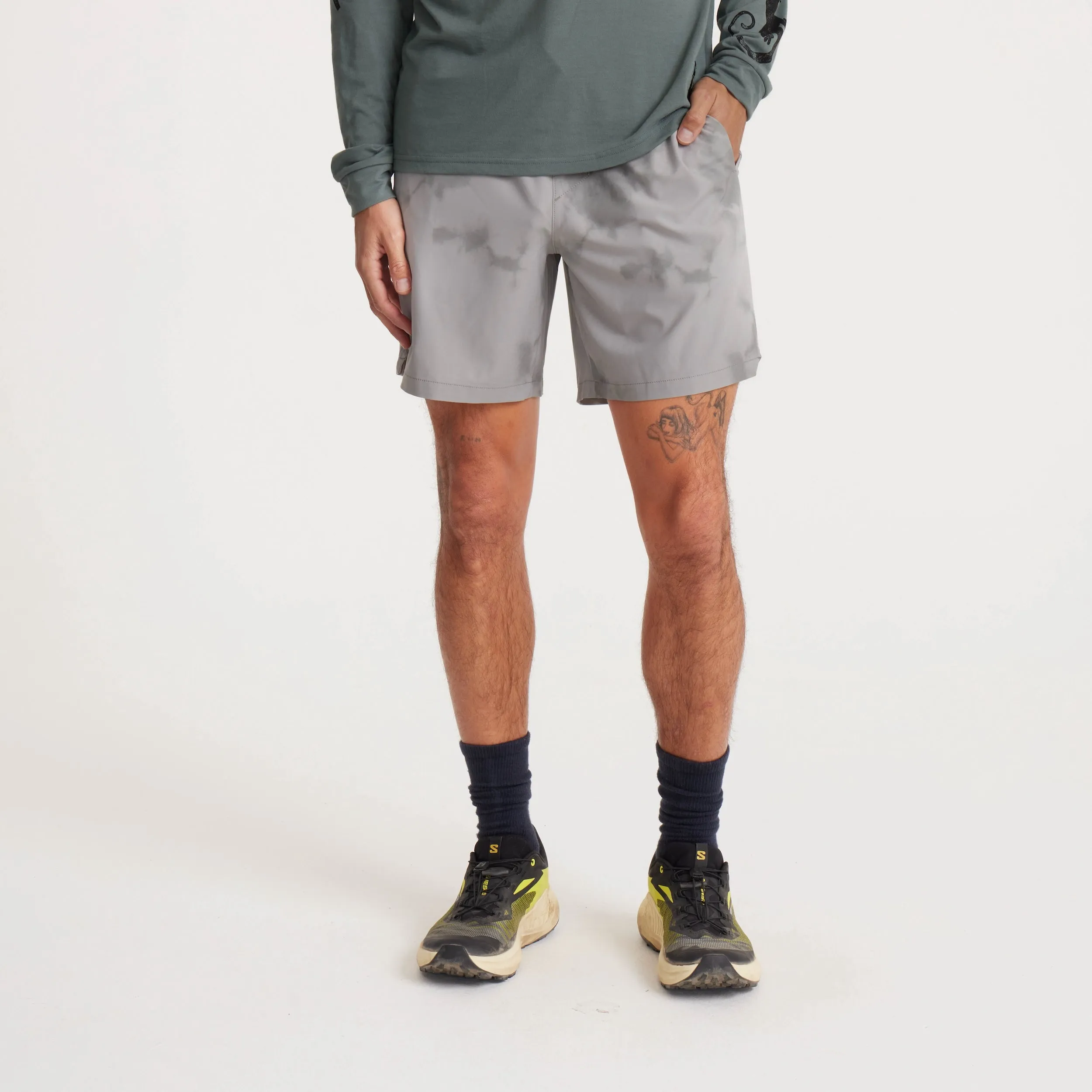 Serrano 7" Active Stretch Shorts - Ghost Grey sold by Roark product image thumbnail 3