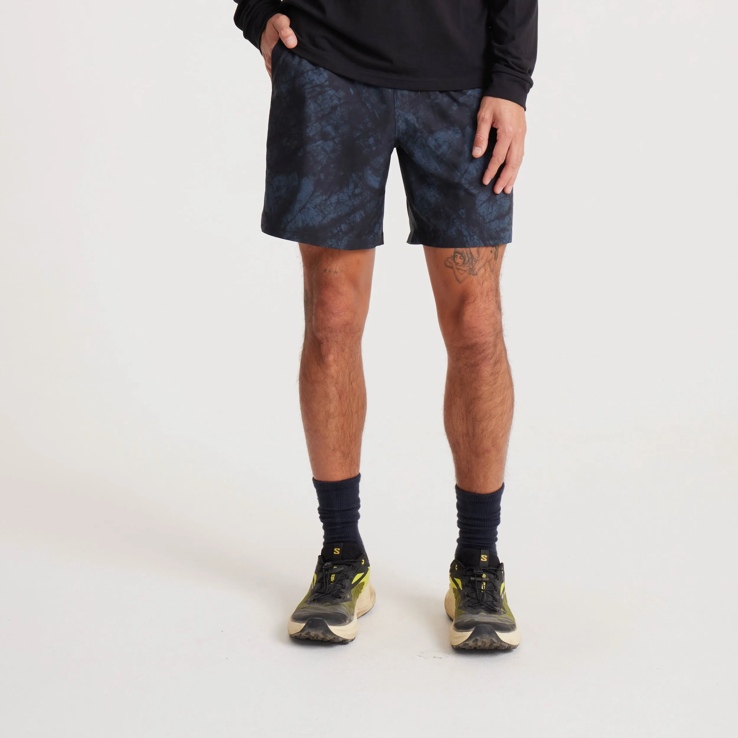 Serrano 7" Active Stretch Shorts - Navy Tie Die sold by Roark product image thumbnail 3