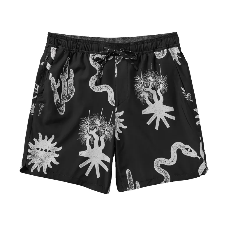 Serrano 7" Active Stretch Shorts - Black & White made by Roark