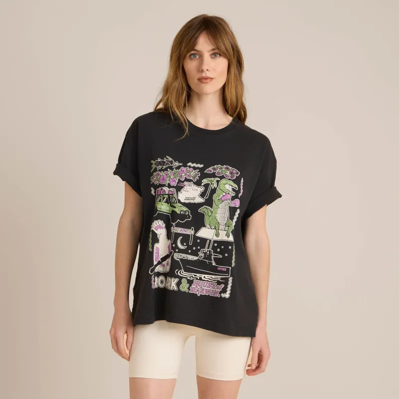 H.O.D Oversized Premium Tee - H.O.D Faded Black sold by Roark