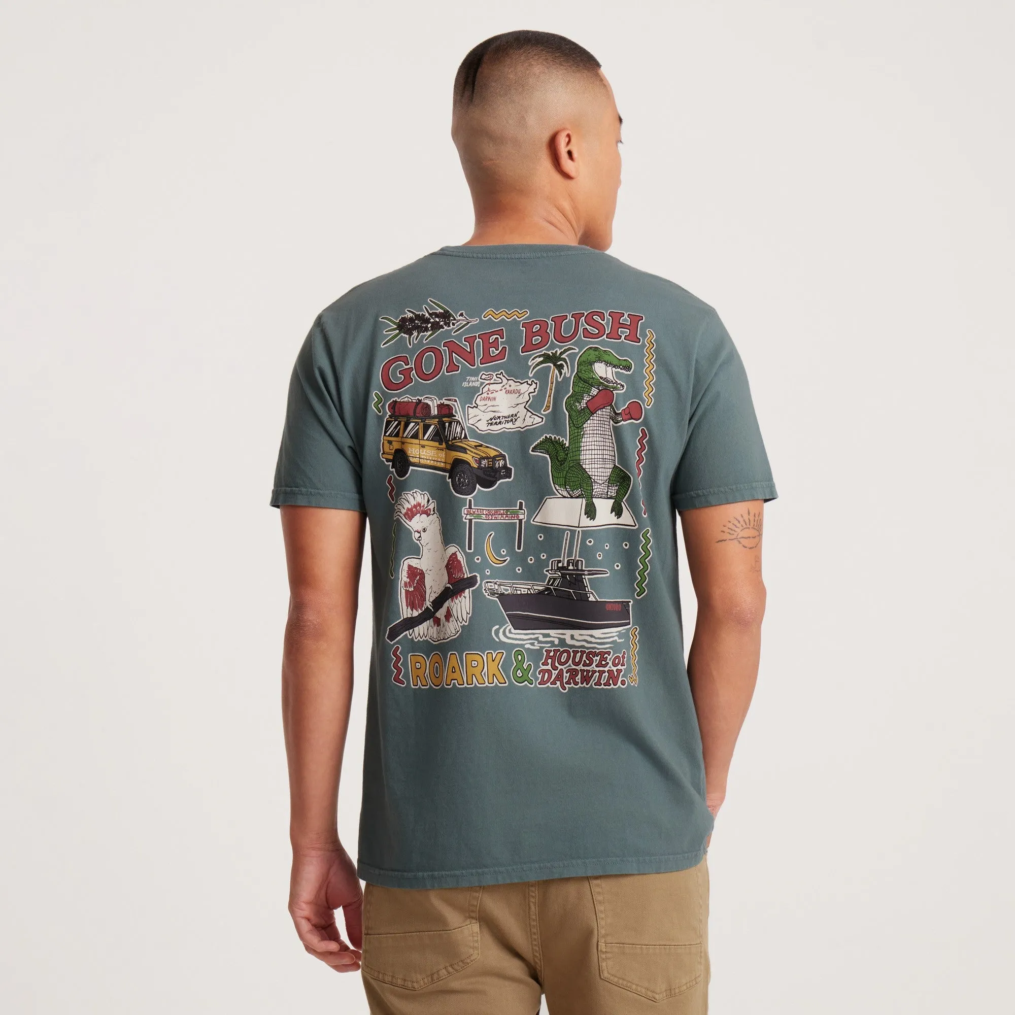 H.O.D Postcard Premium Tee - Forest sold by Roark product image thumbnail 5