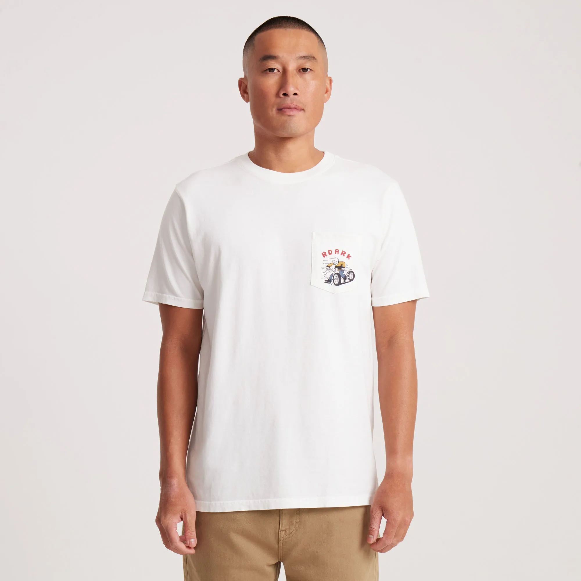 Moto Pocket Premium Tee - Off White sold by Roark product image thumbnail 2