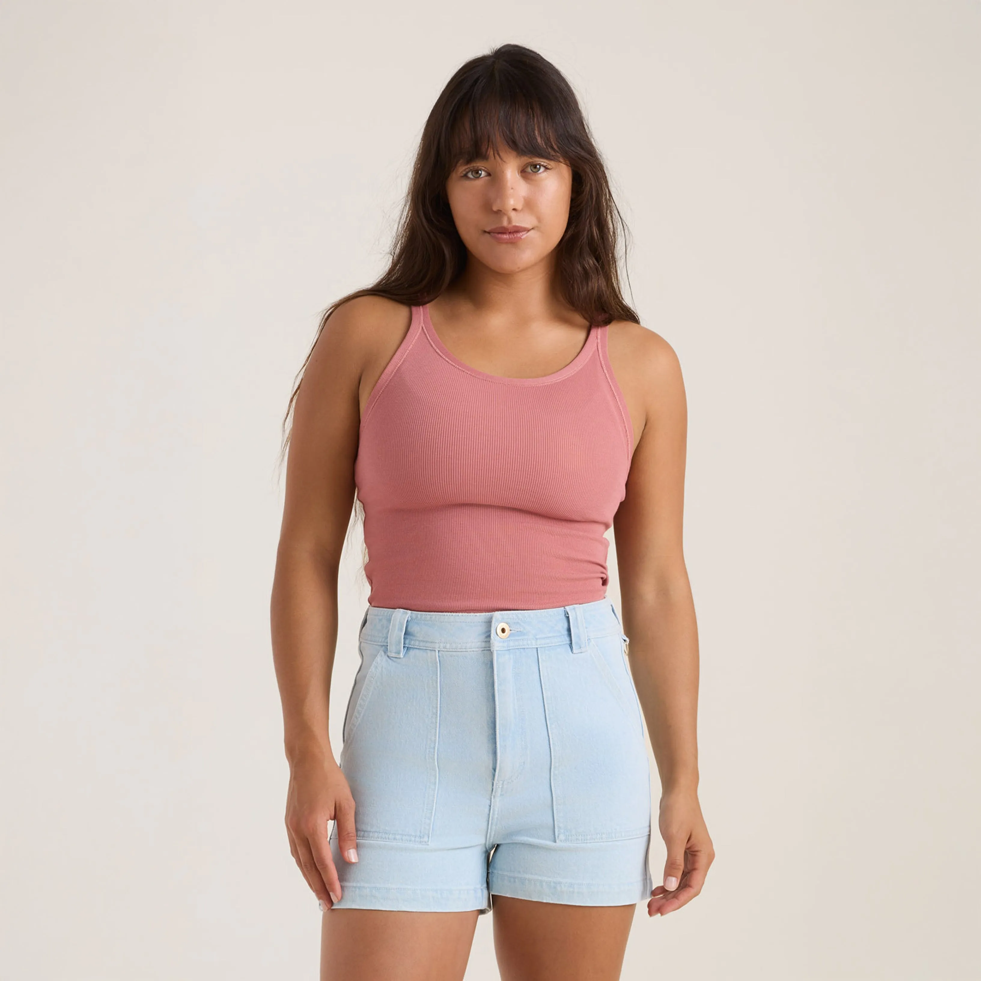 Wind Worn Tank Top - Dusty Berry sold by Roark