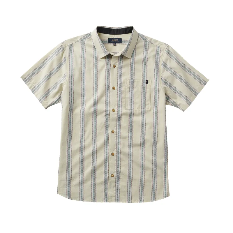 Journey Short Sleeve Button Up Shirt - Stripe Seafoam sold by Roark