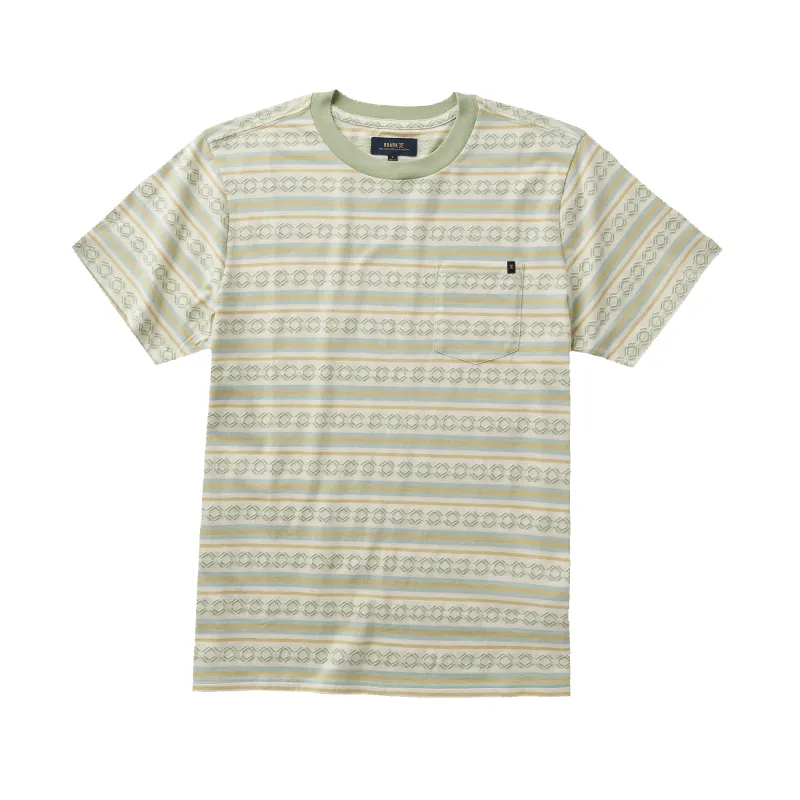 Journey Jacquard Short Sleeve Tee - Seafoam sold by Roark