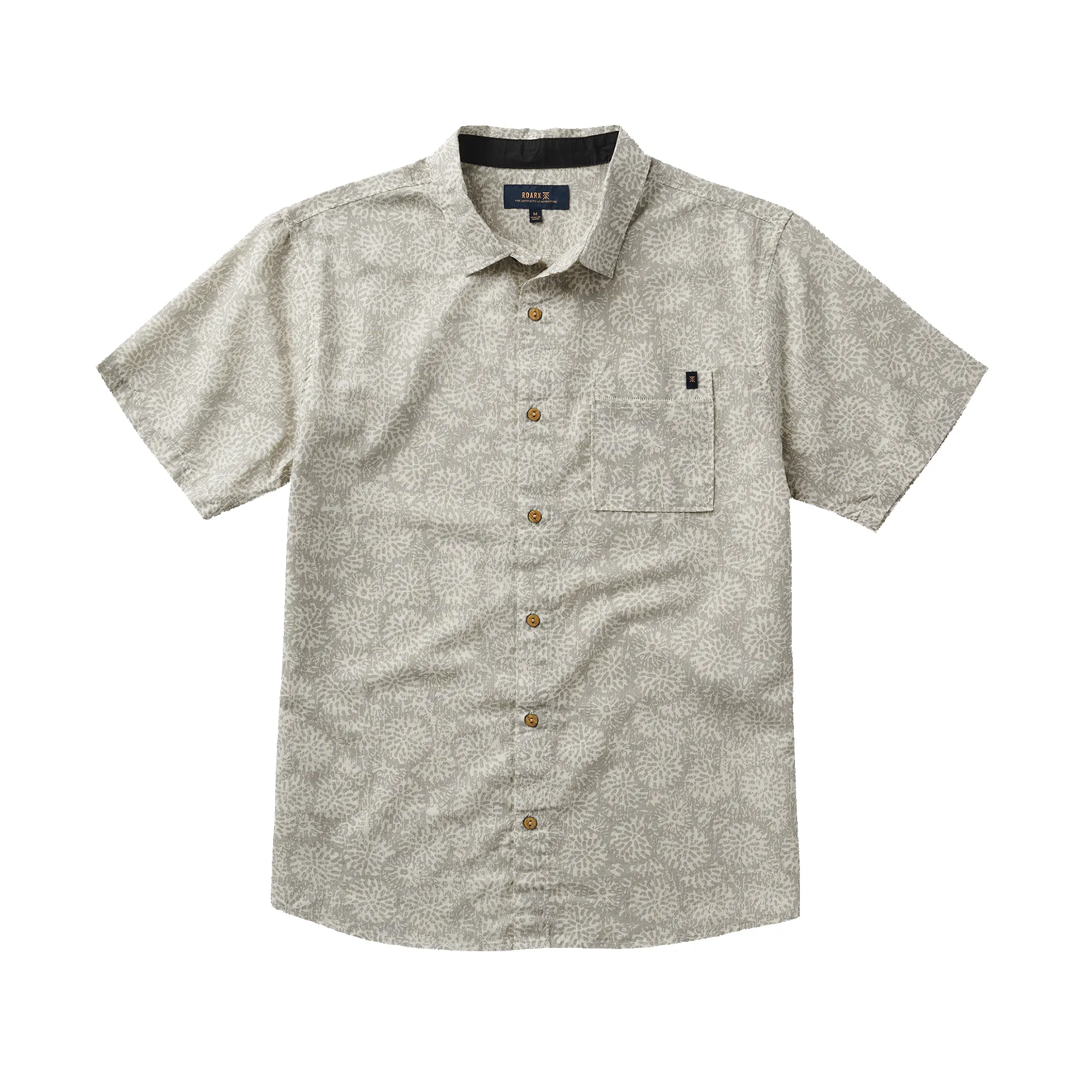 Journey Short Sleeve Button Up Shirt - Ghost Grey sold by Roark