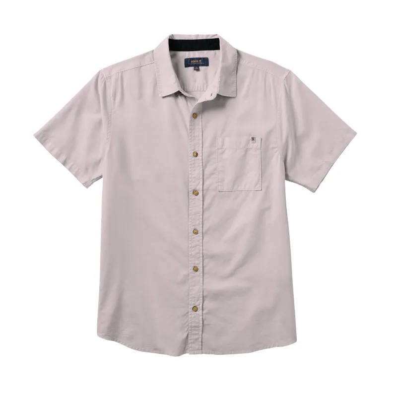 Made To Fade Short Sleeve Button Up Shirt - Washed Dusty Violet made by Roark