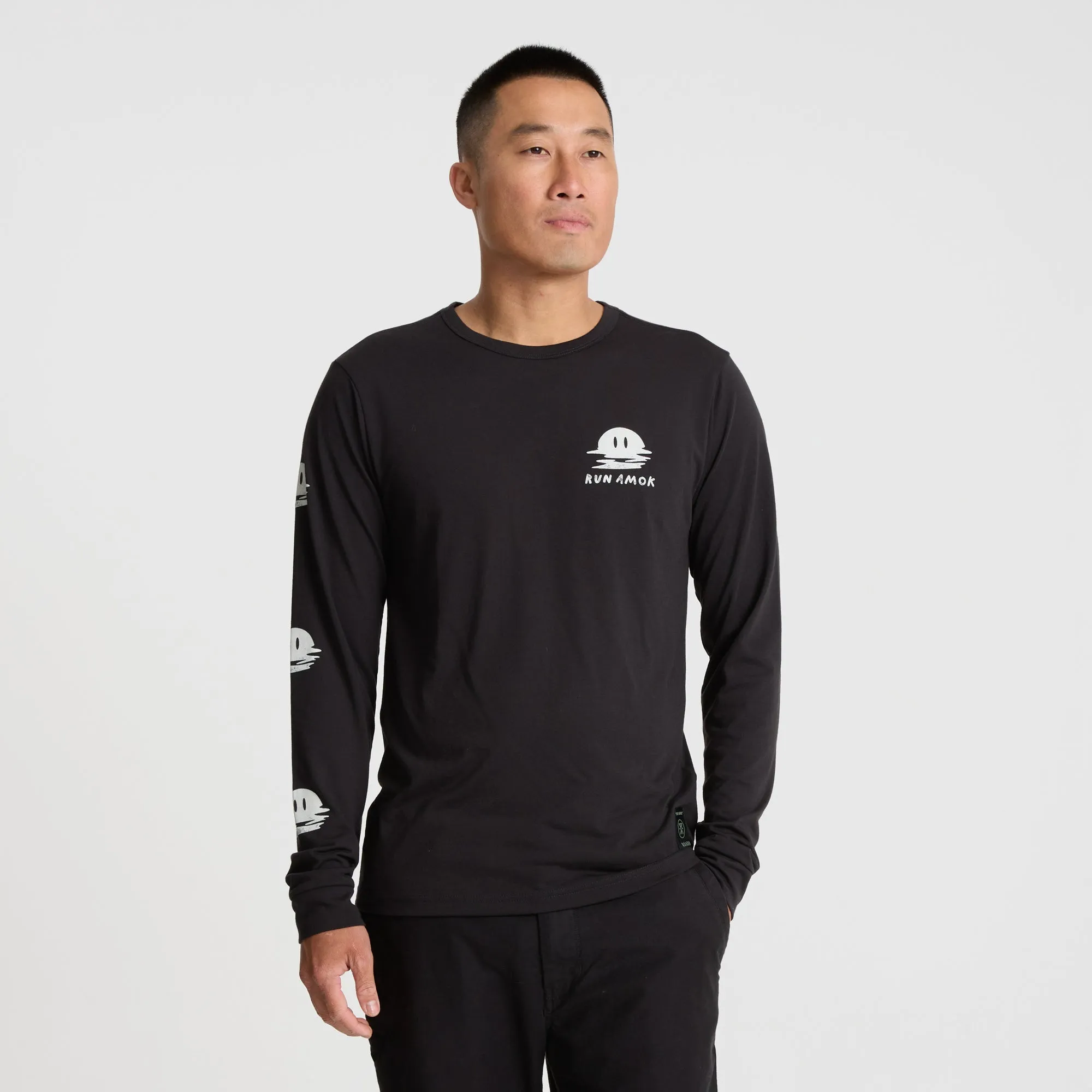 Mathis Long Sleeve Active Tee - Black sold by Roark product image thumbnail 2