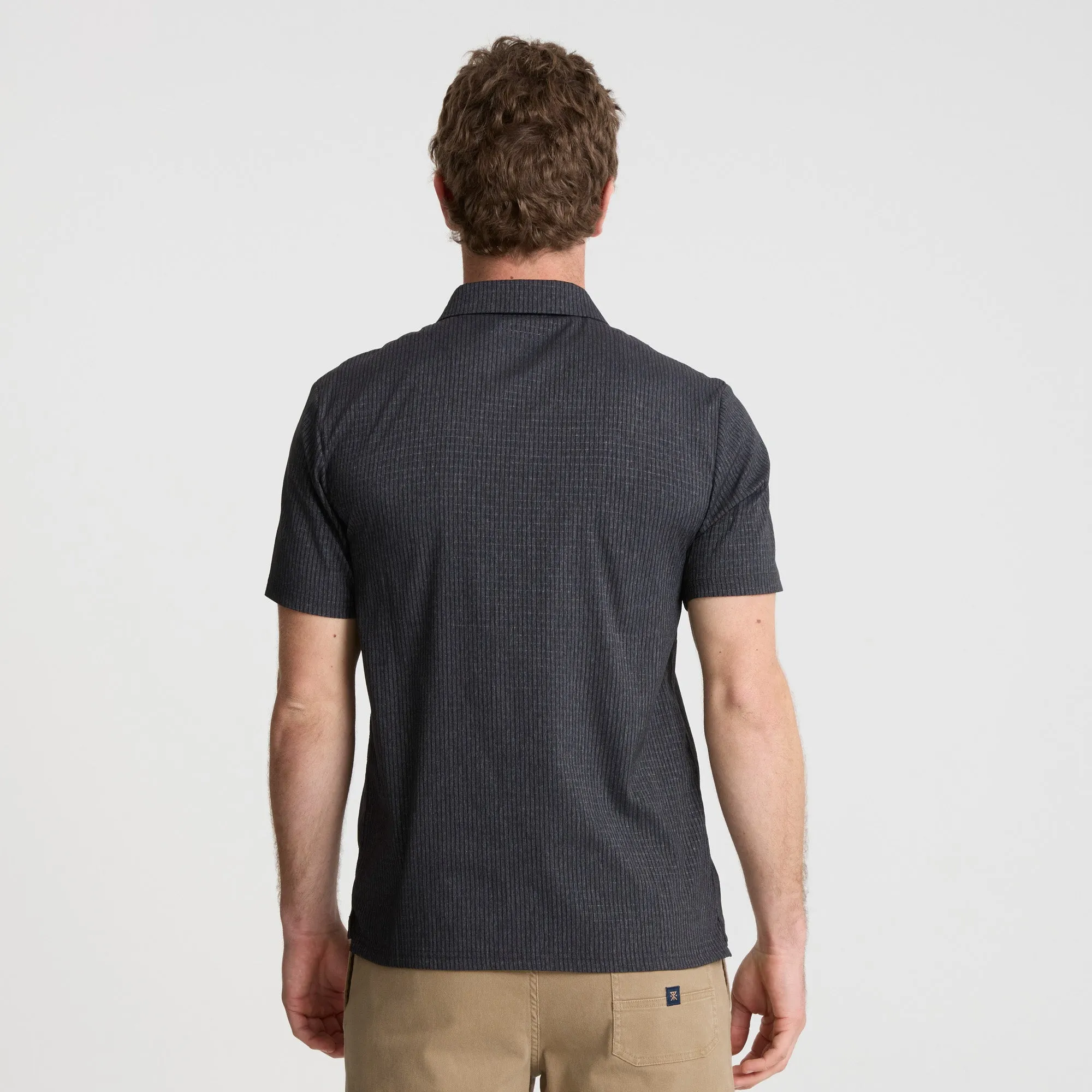 Bless Up Breathable Stretch Polo Shirt - Black sold by Roark product image thumbnail 4