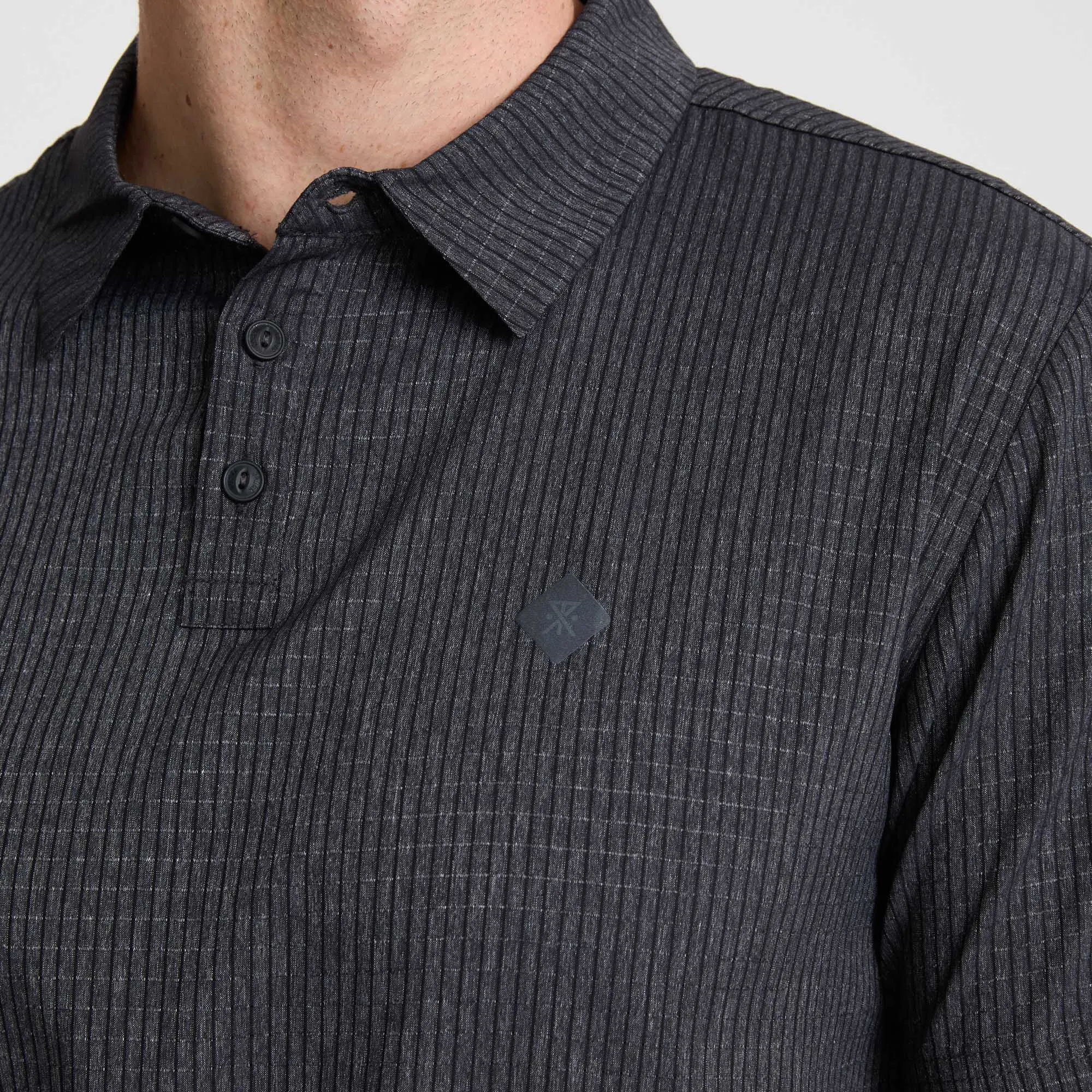 Bless Up Breathable Stretch Polo Shirt - Black sold by Roark product image thumbnail 5