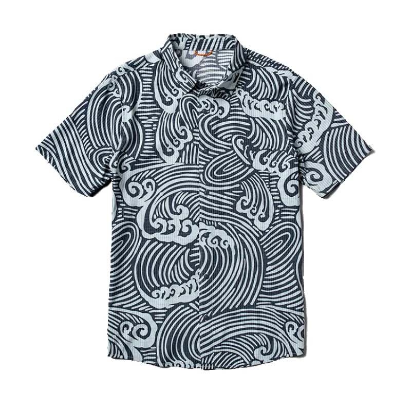 Bless Up Breathable Stretch Shirt - Blue Wave sold by Roark