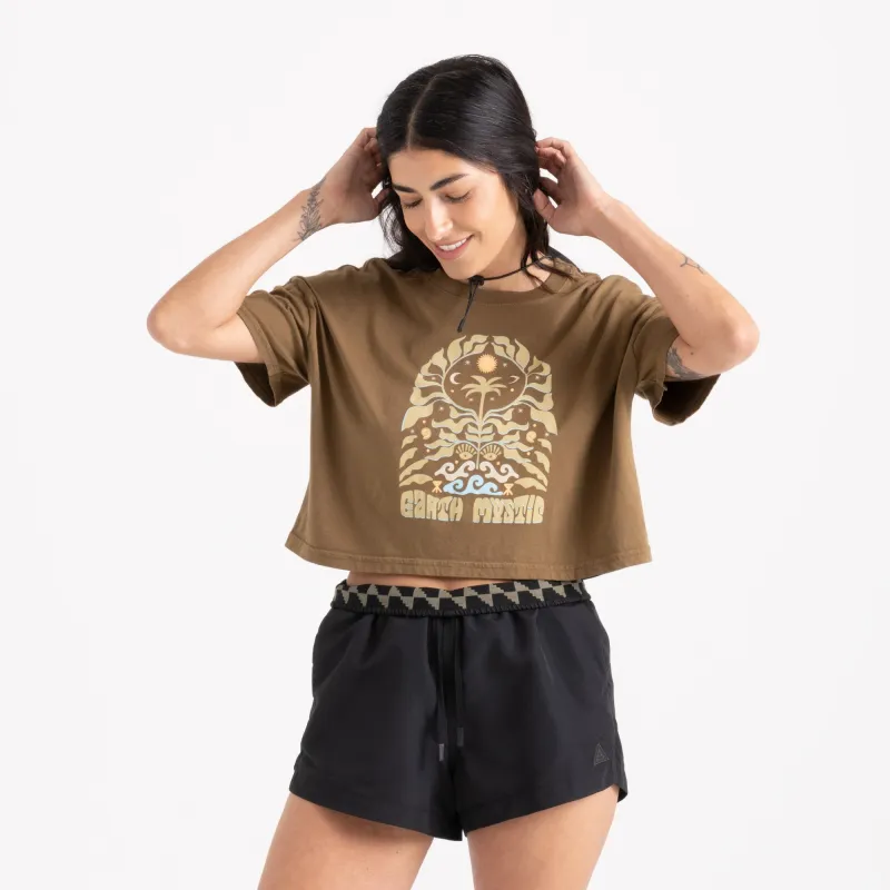 Earth Mystic Cropped Boxy Premium Tee - Woodland sold by Roark