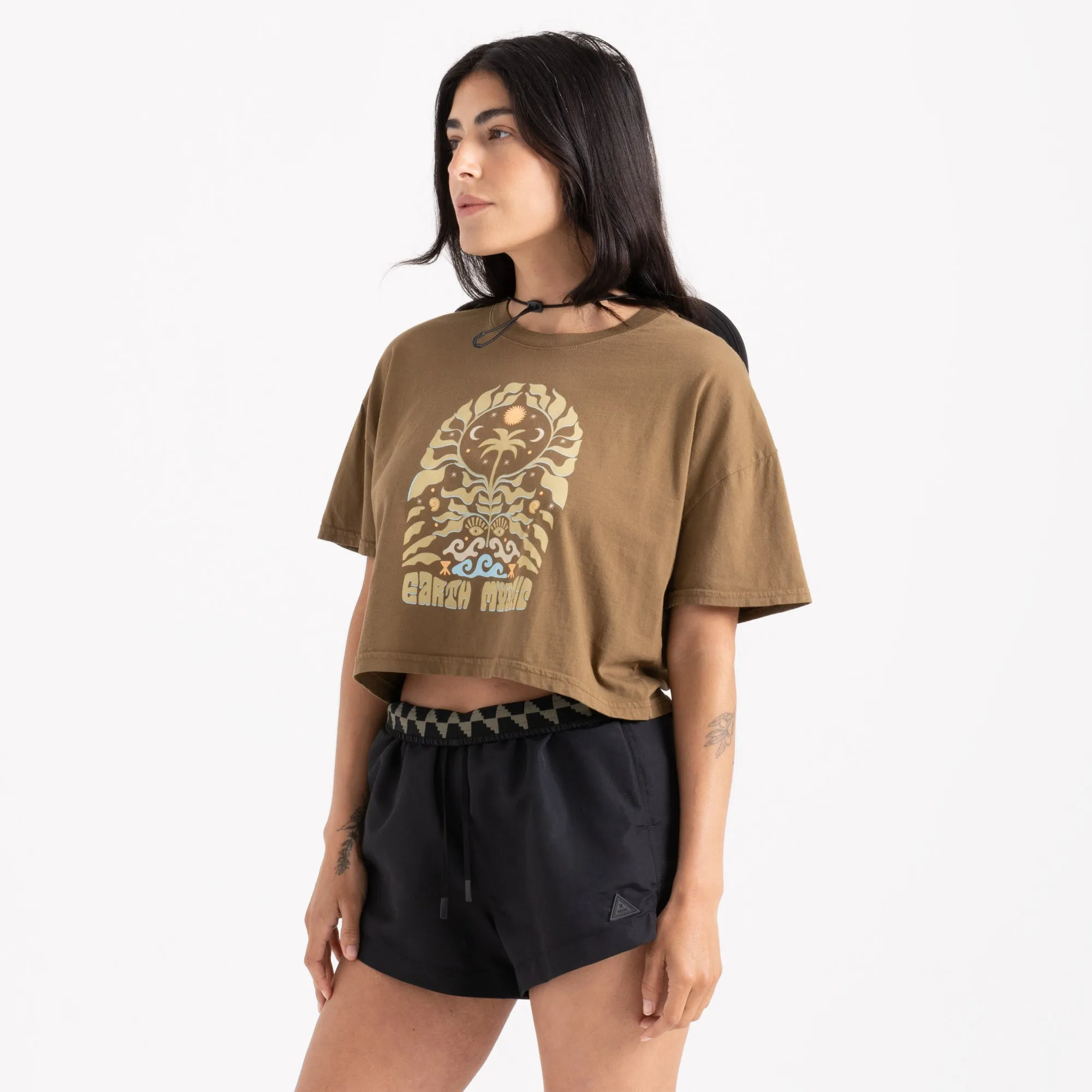 Earth Mystic Cropped Boxy Premium Tee - Woodland sold by Roark product image thumbnail 2