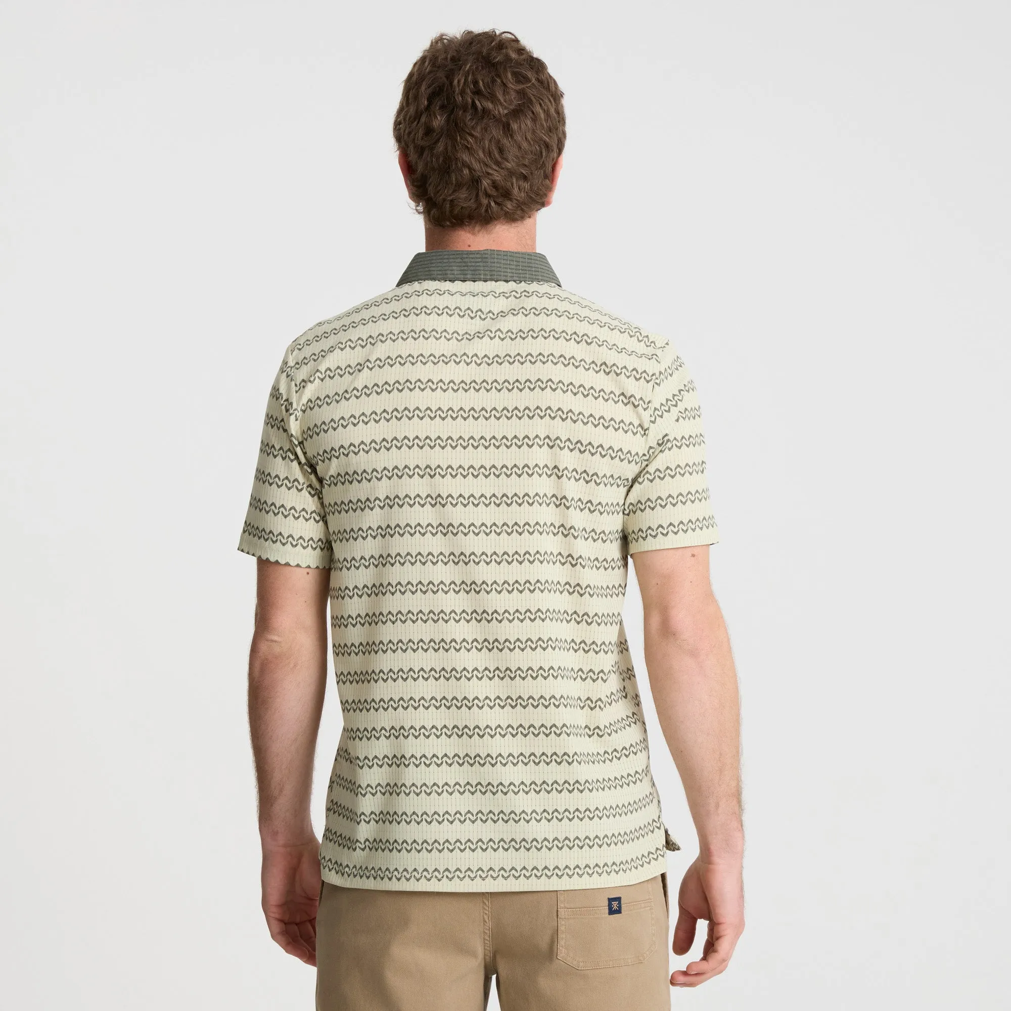 Bless Up Breathable Stretch Polo Shirt - Sand sold by Roark product image thumbnail 4