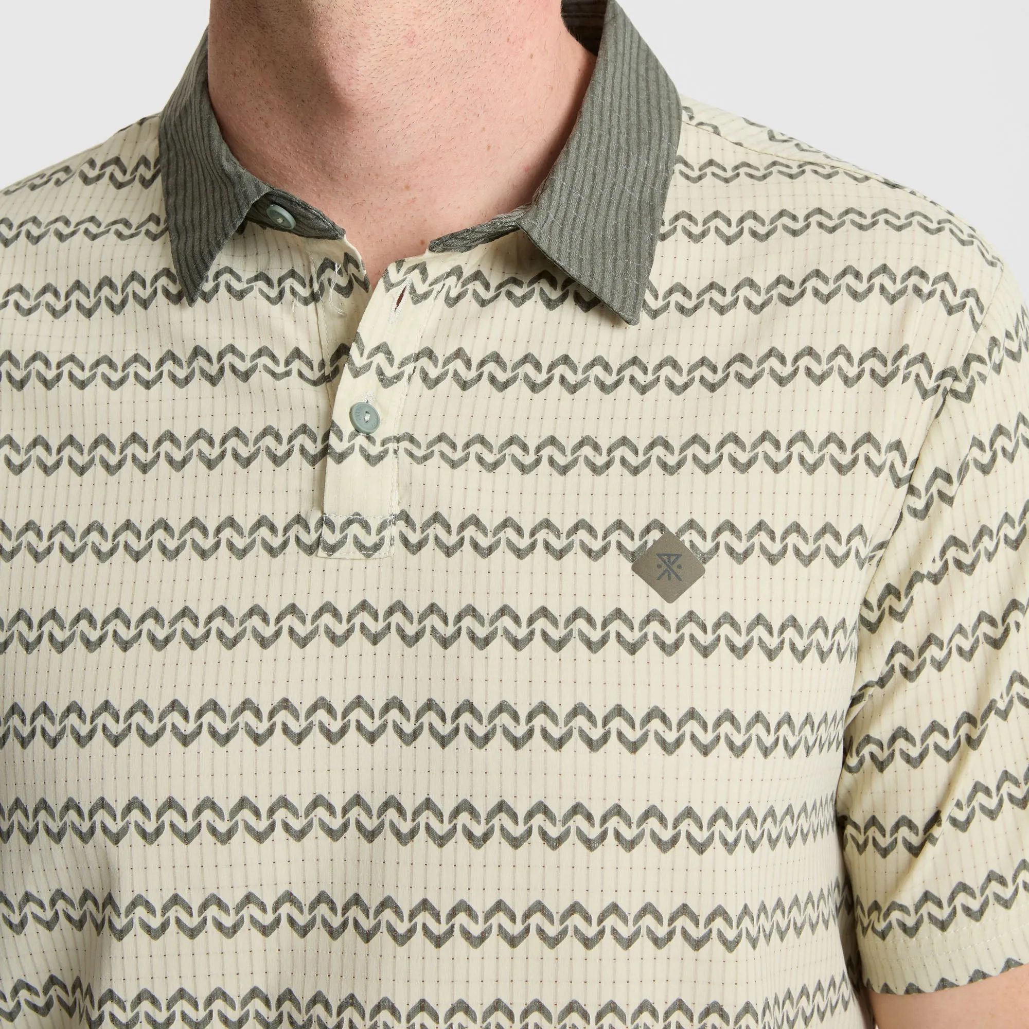Bless Up Breathable Stretch Polo Shirt - Sand sold by Roark product image thumbnail 5