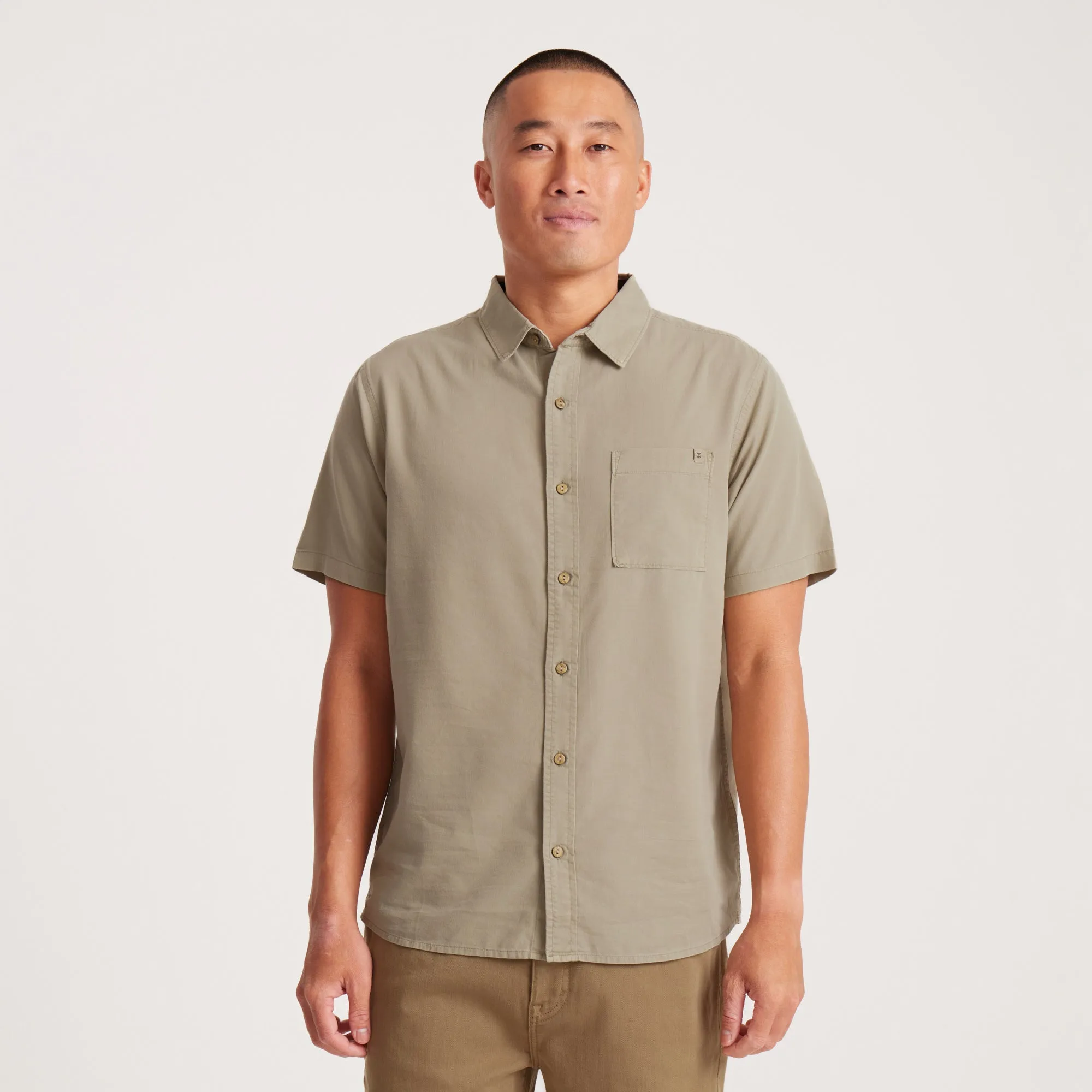 Made To Fade Short Sleeve Button Up Shirt - Washed Sage sold by Roark product image thumbnail 2