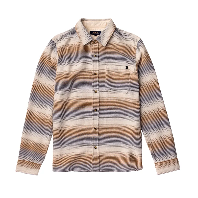 Crossroads Organic Cotton Flannel - Stripe Bone sold by Roark