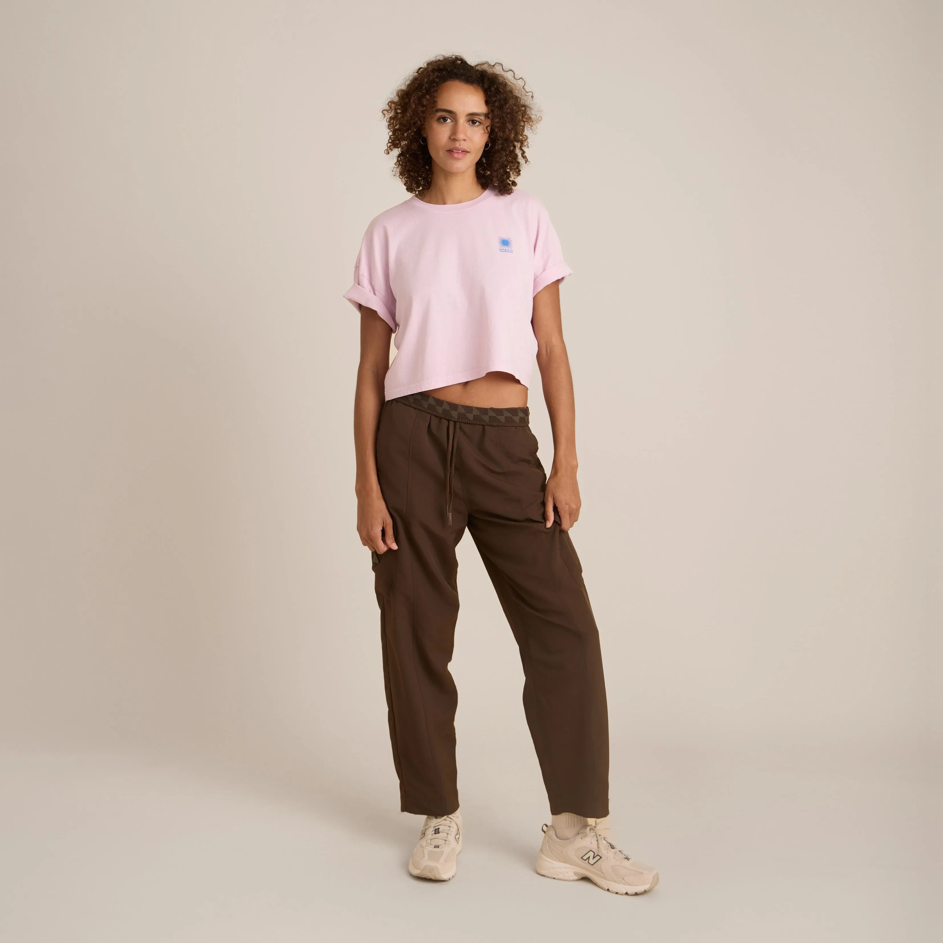 Sunburst Boxy Cropped Premium Tee - Dusty Orchid sold by Roark