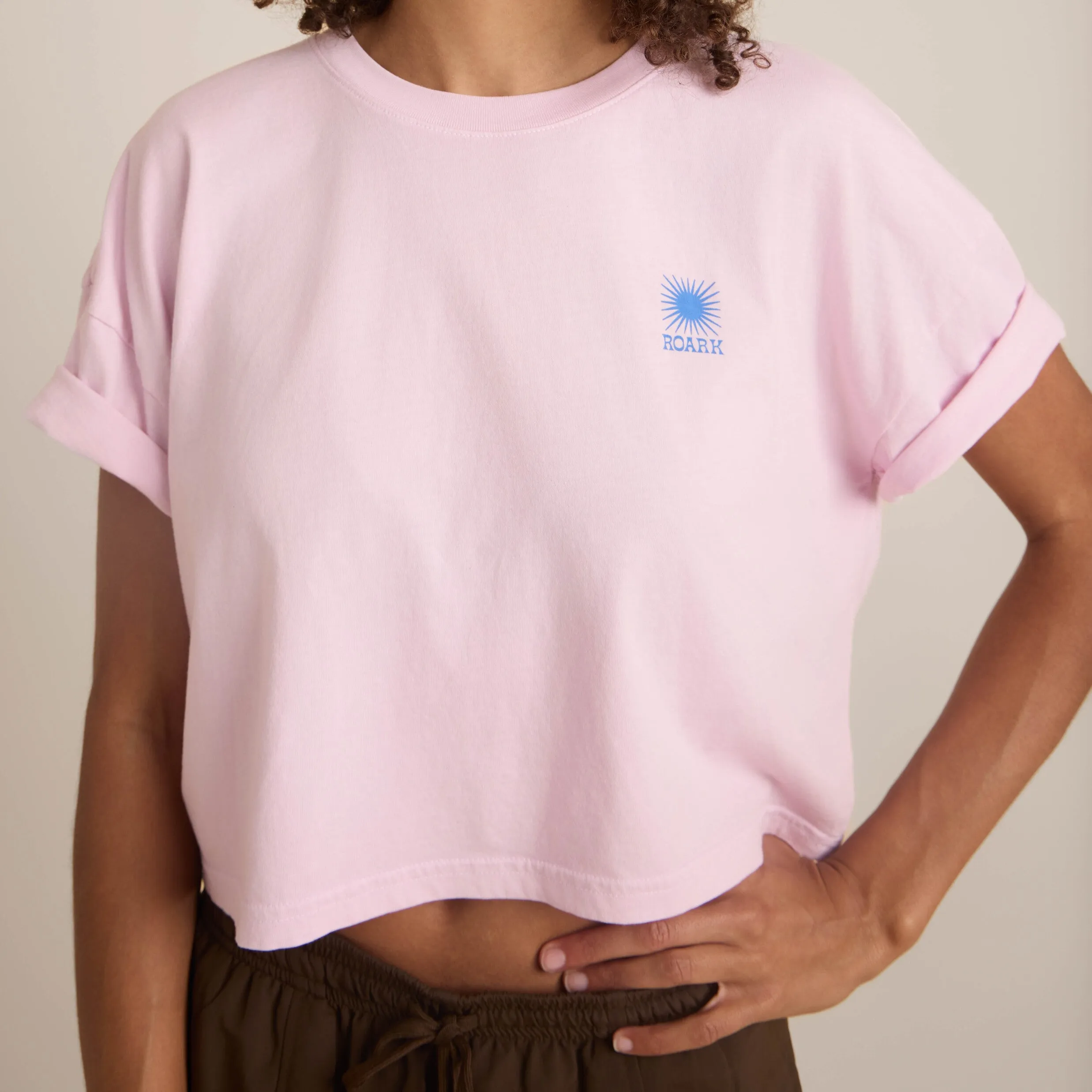 Sunburst Boxy Cropped Premium Tee - Dusty Orchid sold by Roark product image thumbnail 5