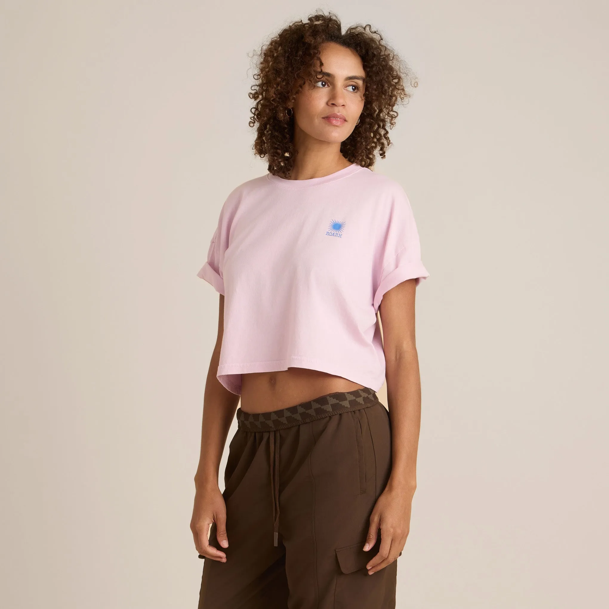 Sunburst Boxy Cropped Premium Tee - Dusty Orchid sold by Roark product image thumbnail 2