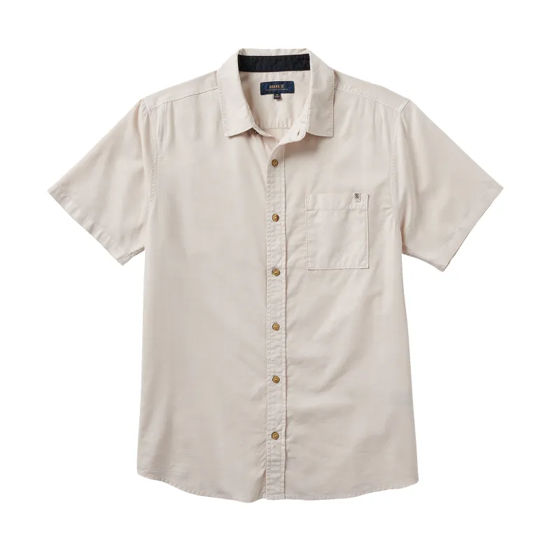 Made To Fade Short Sleeve Button Up Shirt - Washed Bone made by Roark