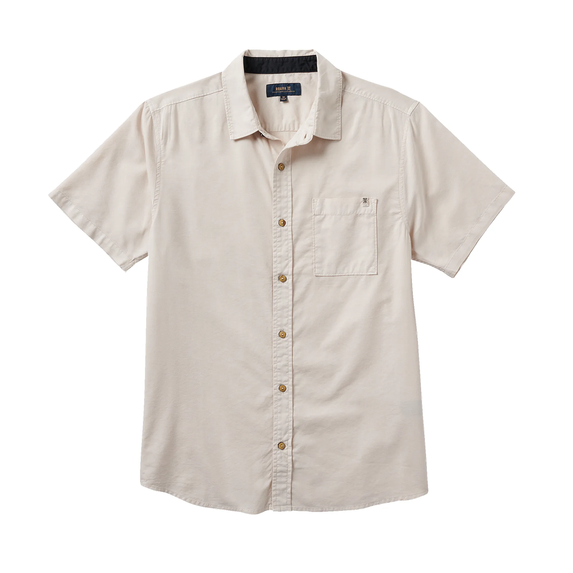 Made To Fade Short Sleeve Button Up Shirt - Washed Bone sold by Roark
