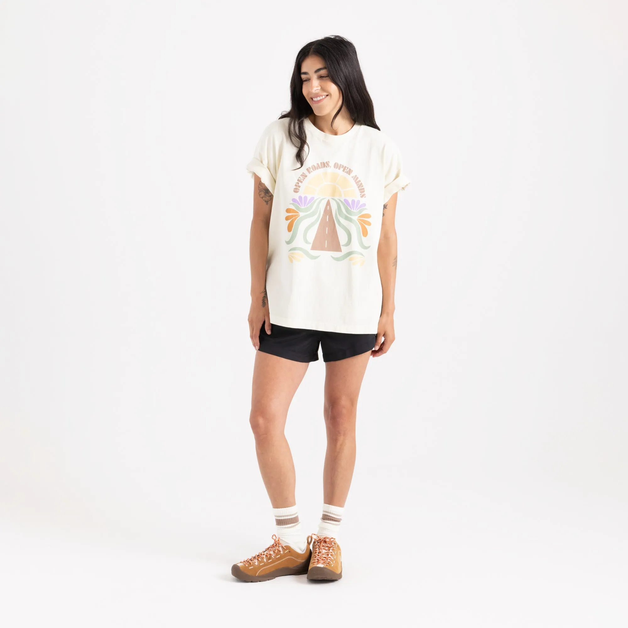 Road Rise Oversized Premium Tee - Eggshell sold by Roark