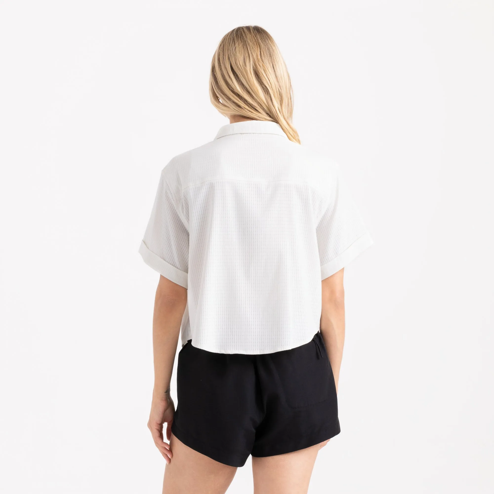 Bless Up Cropped Button Up Shirt - Mist sold by Roark product image thumbnail 4