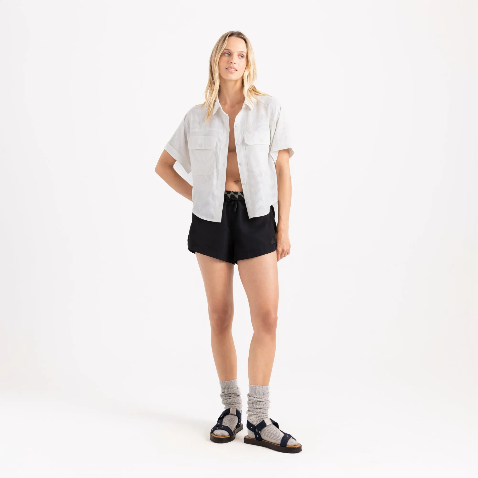 Bless Up Cropped Button Up Shirt - Mist sold by Roark product image thumbnail 2