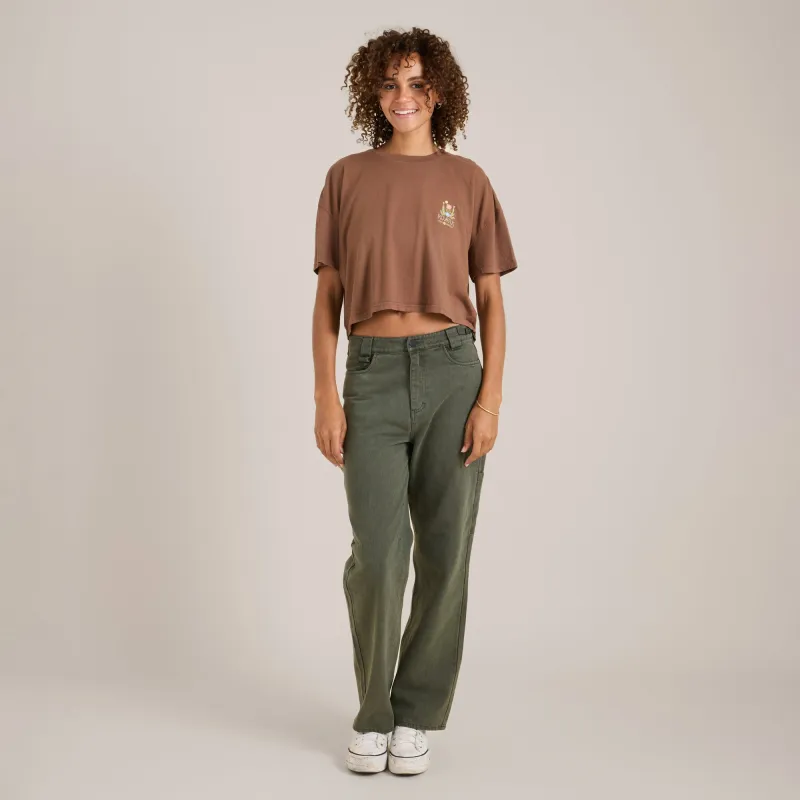 Garden Seek Boxy Crop Premium Tee - Otter sold by Roark