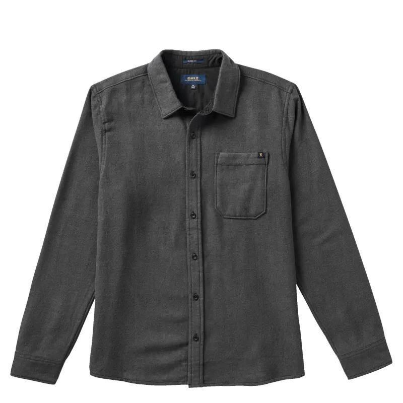 Crossroads Organic Cotton Flannel - Charcoal sold by Roark