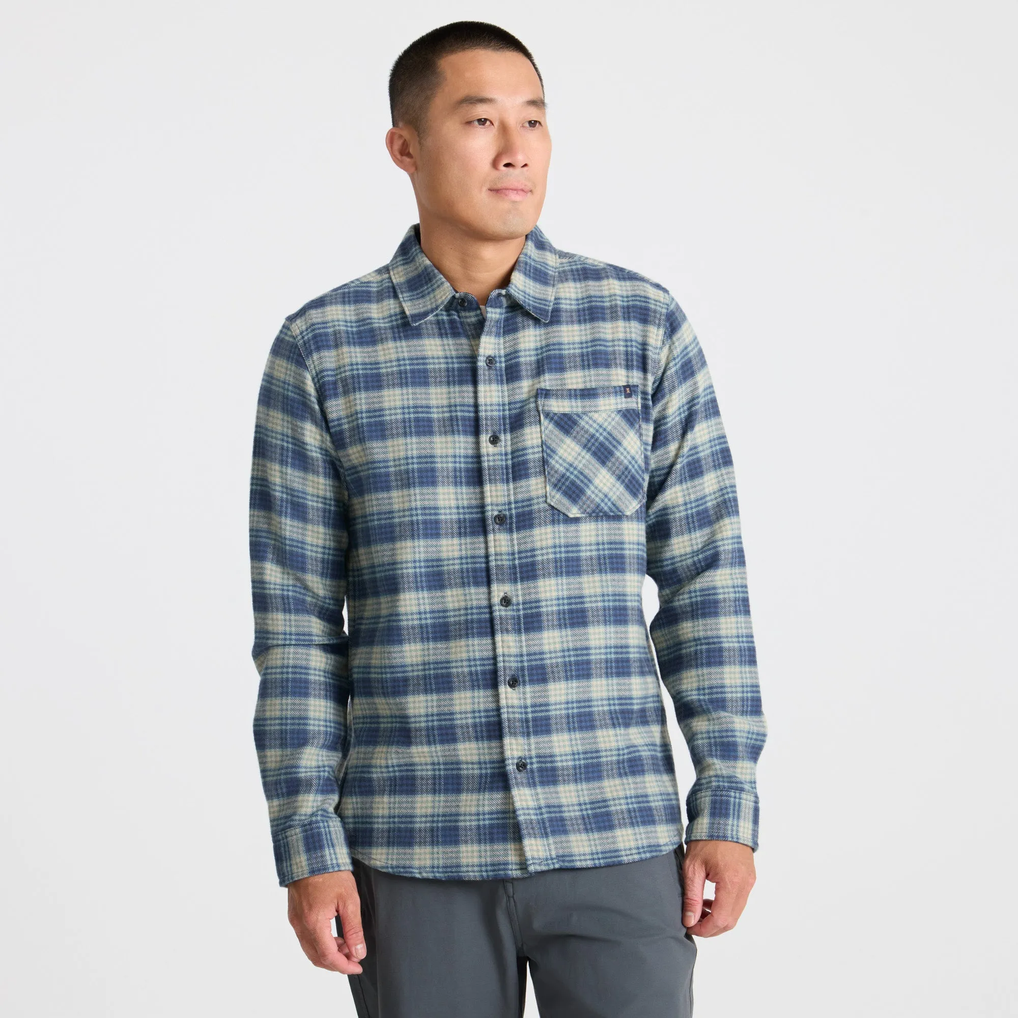 Crossroads Organic Cotton Flannel - Deep Blue sold by Roark product image thumbnail 2