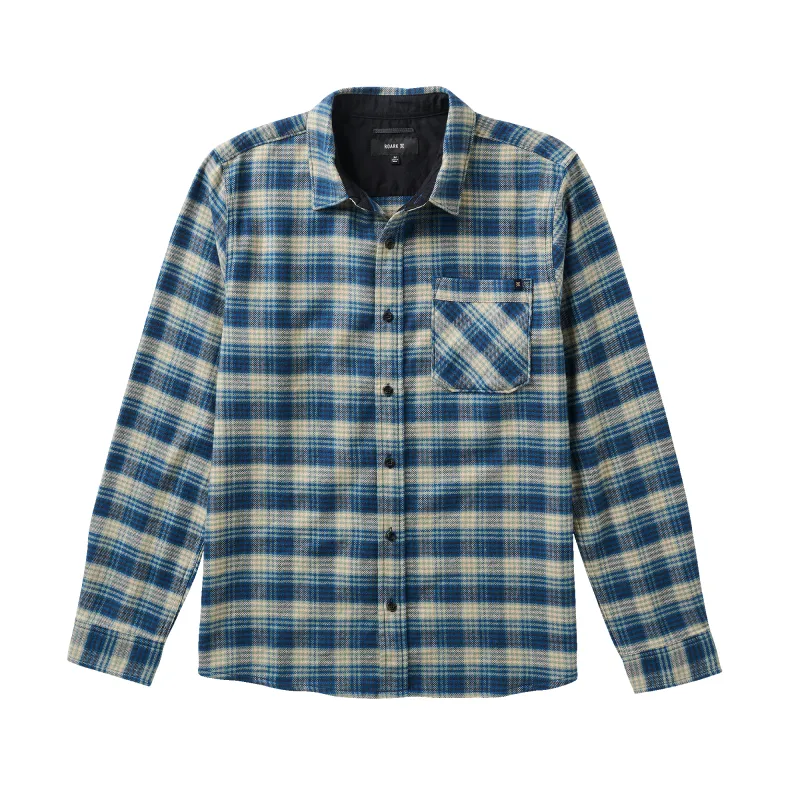 Crossroads Organic Cotton Flannel - Deep Blue sold by Roark