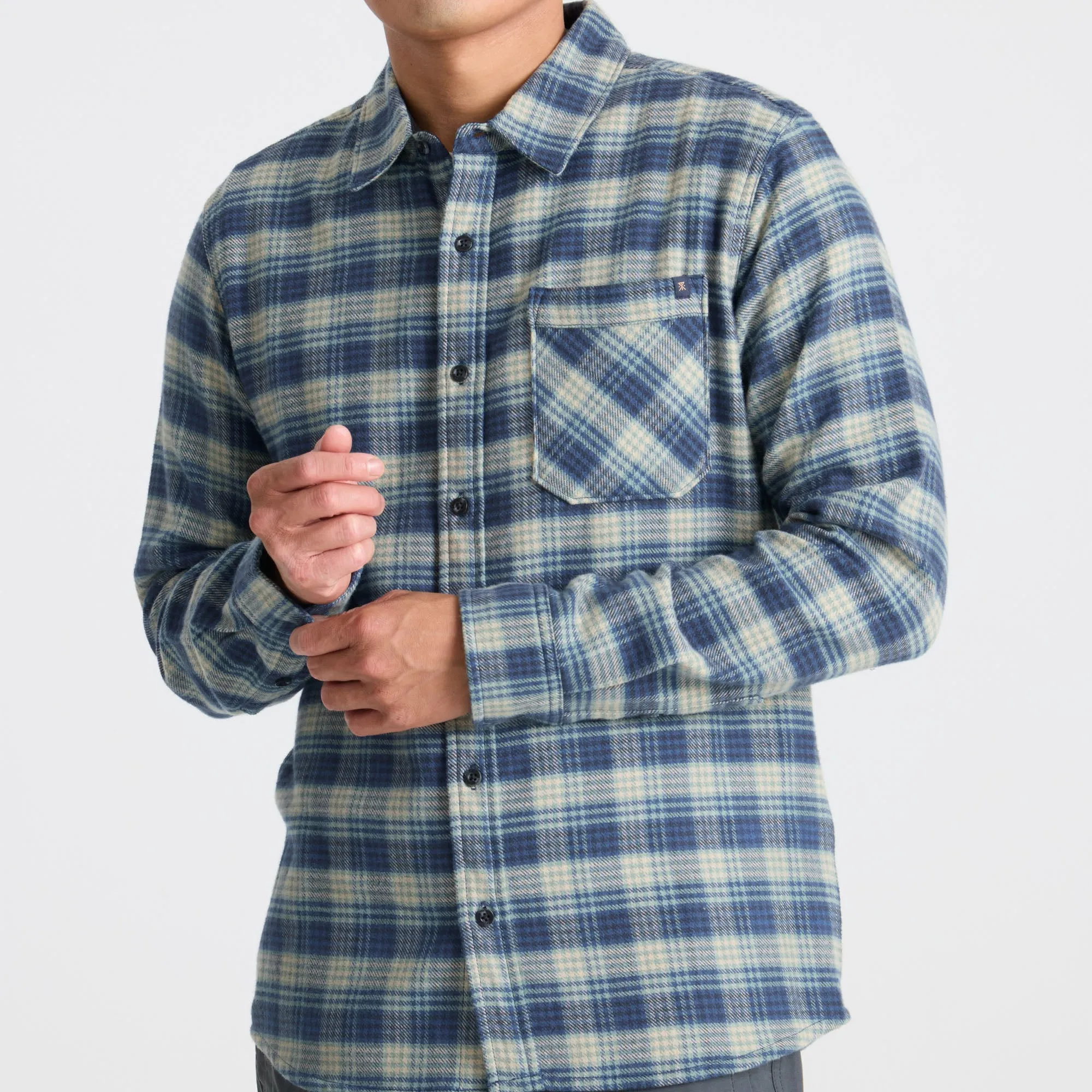 Crossroads Organic Cotton Flannel - Deep Blue sold by Roark product image thumbnail 4