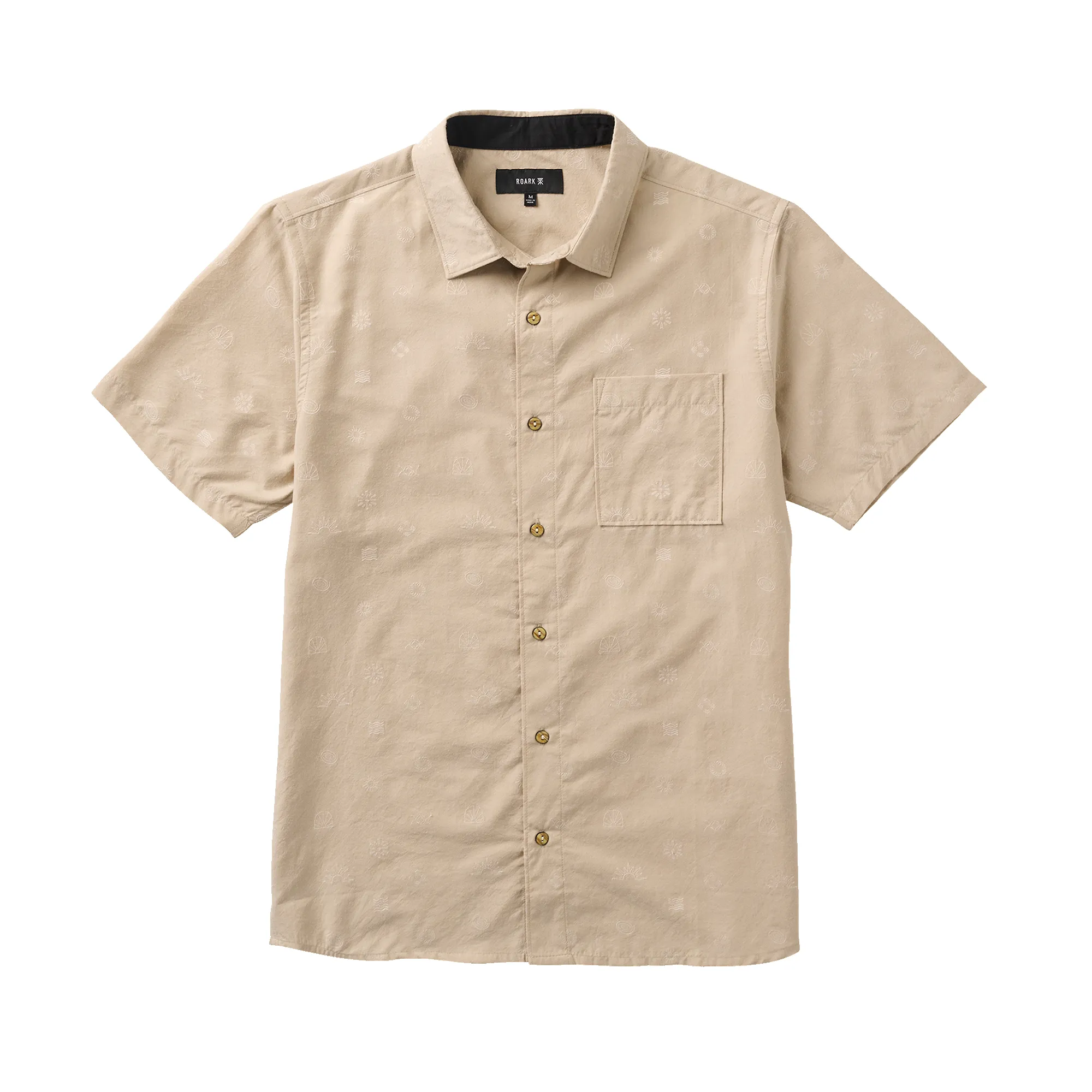 Journey Short Sleeve Button Up Shirt - Fossil sold by Roark