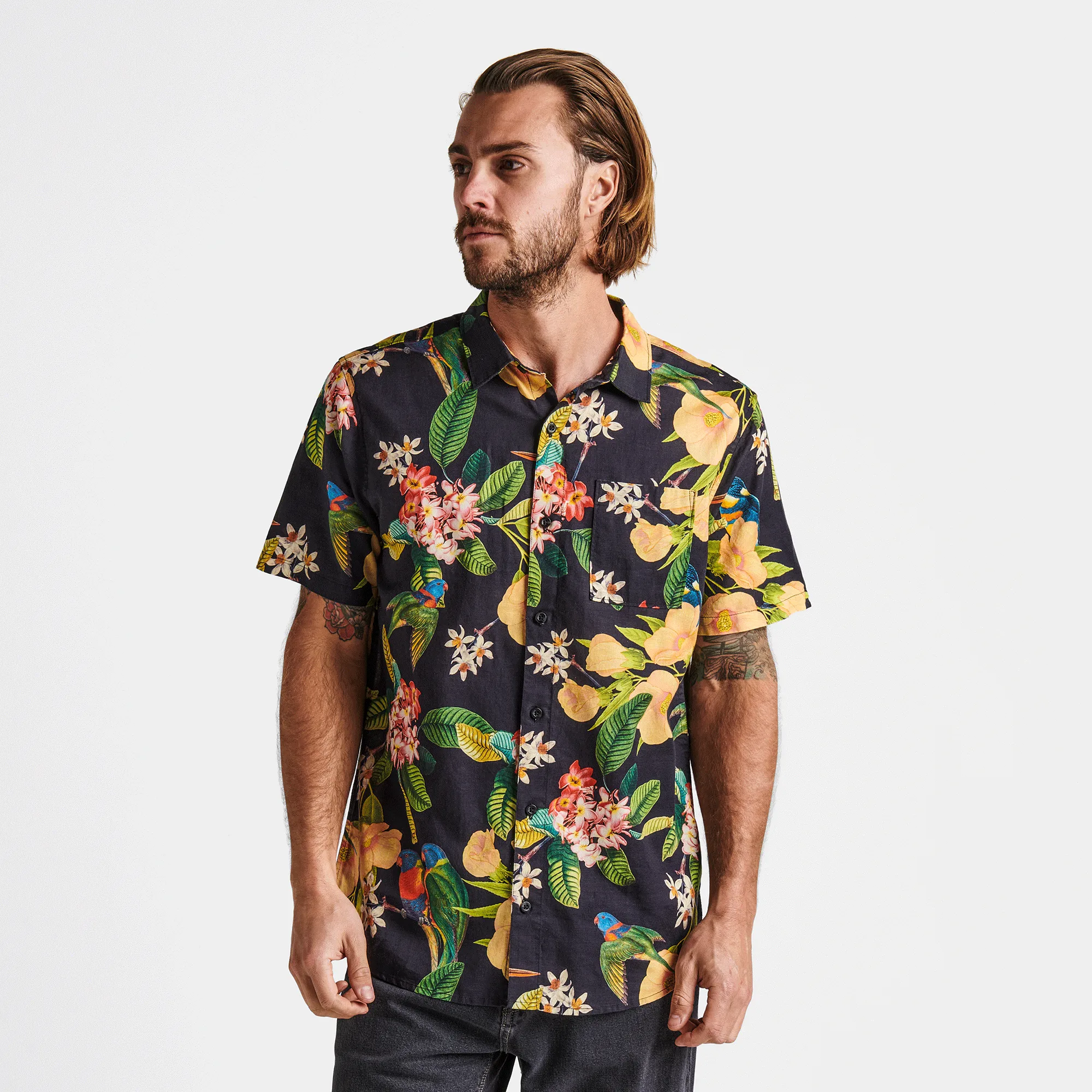 Journey Short Sleeve Button Up Shirt - Black sold by Roark product image thumbnail 2