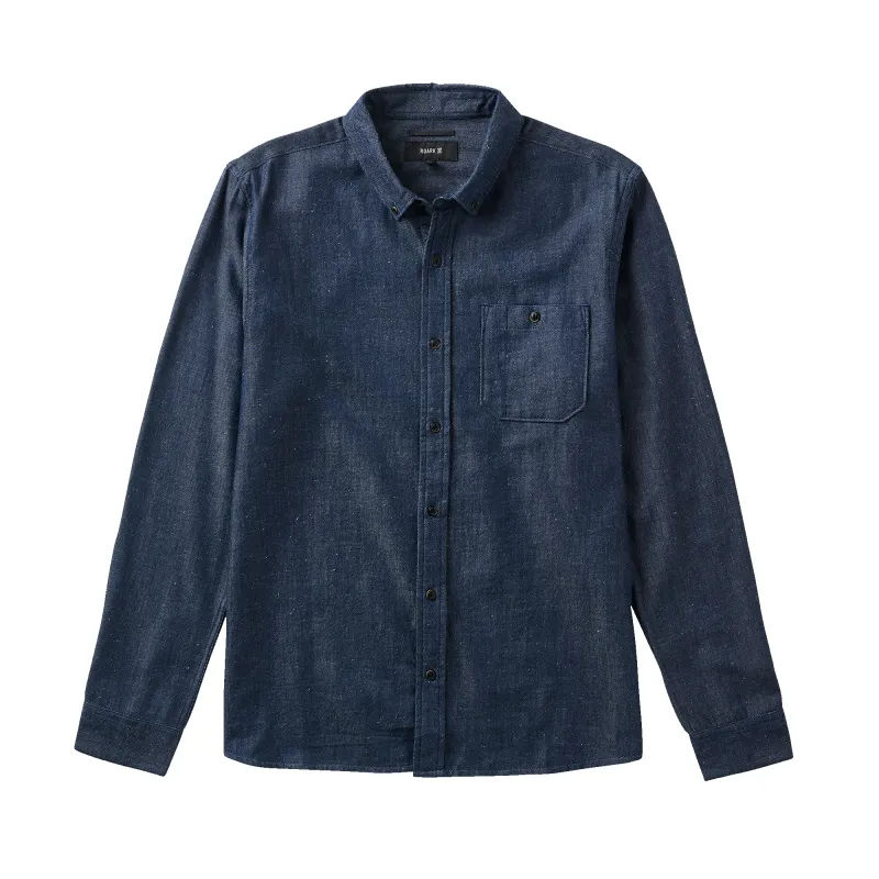 Scholar Chambray Button Up Shirt - Mid Indigo made by Roark