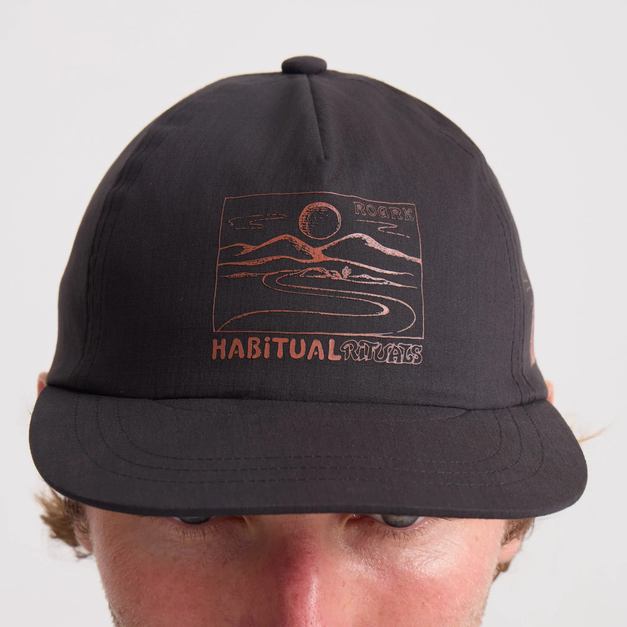 Mathis 5 Panel Snapback Hat - Black sold by Roark product image thumbnail 3
