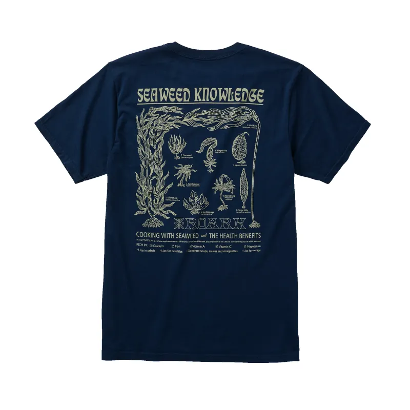 Seaweed Knowledge Premium Tee - Navy made by Roark