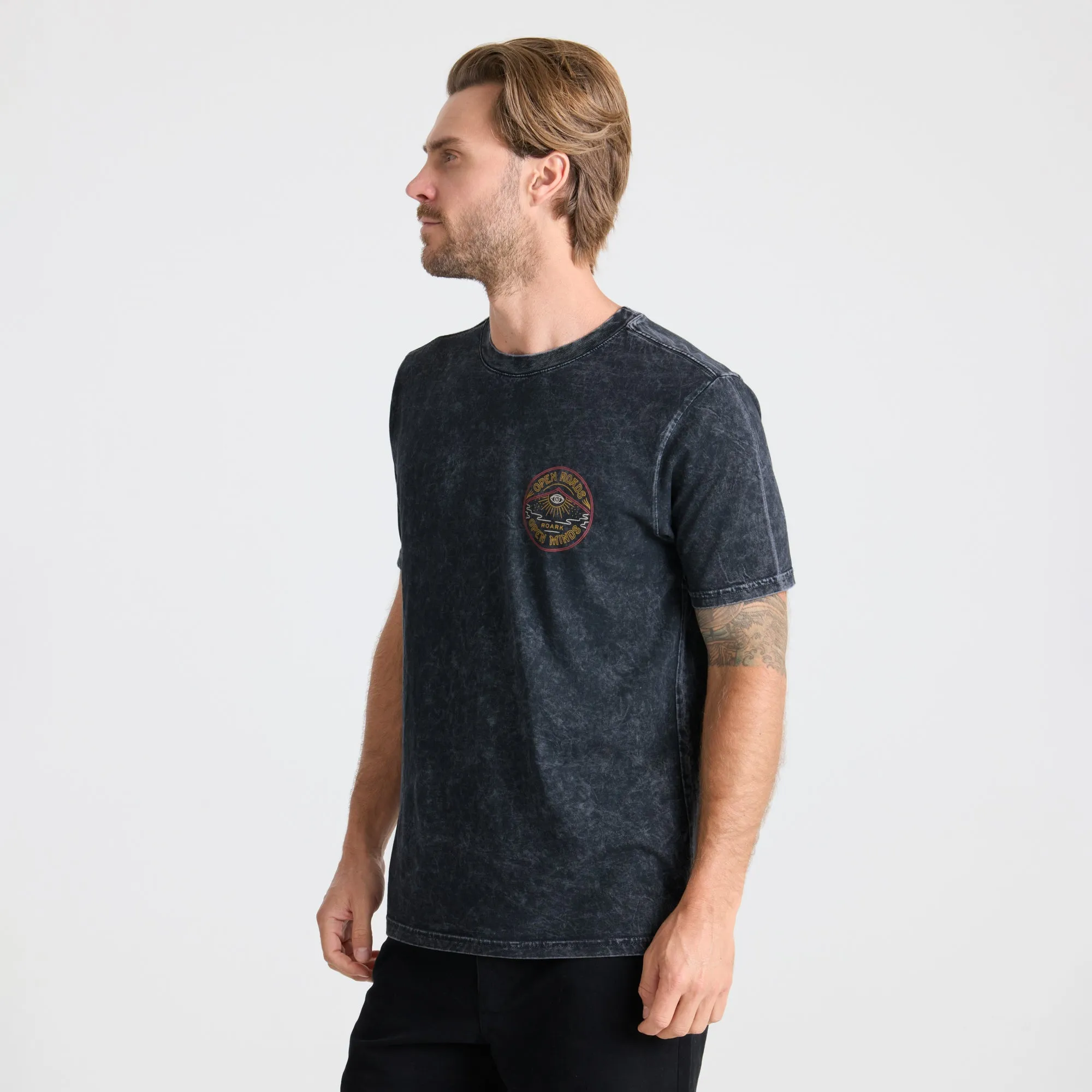 Open Roads Open Minds Premium Tee - Black sold by Roark product image thumbnail 3