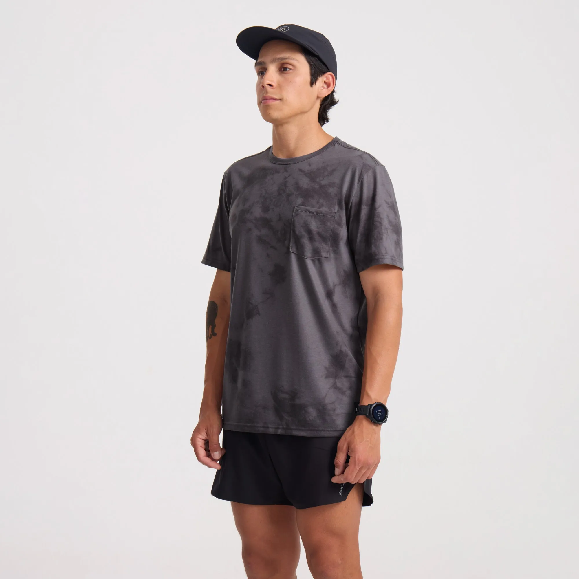 Mathis Active Tie Dye Pocket Short Sleeve Tee - Grey Tie Dye sold by Roark product image thumbnail 2