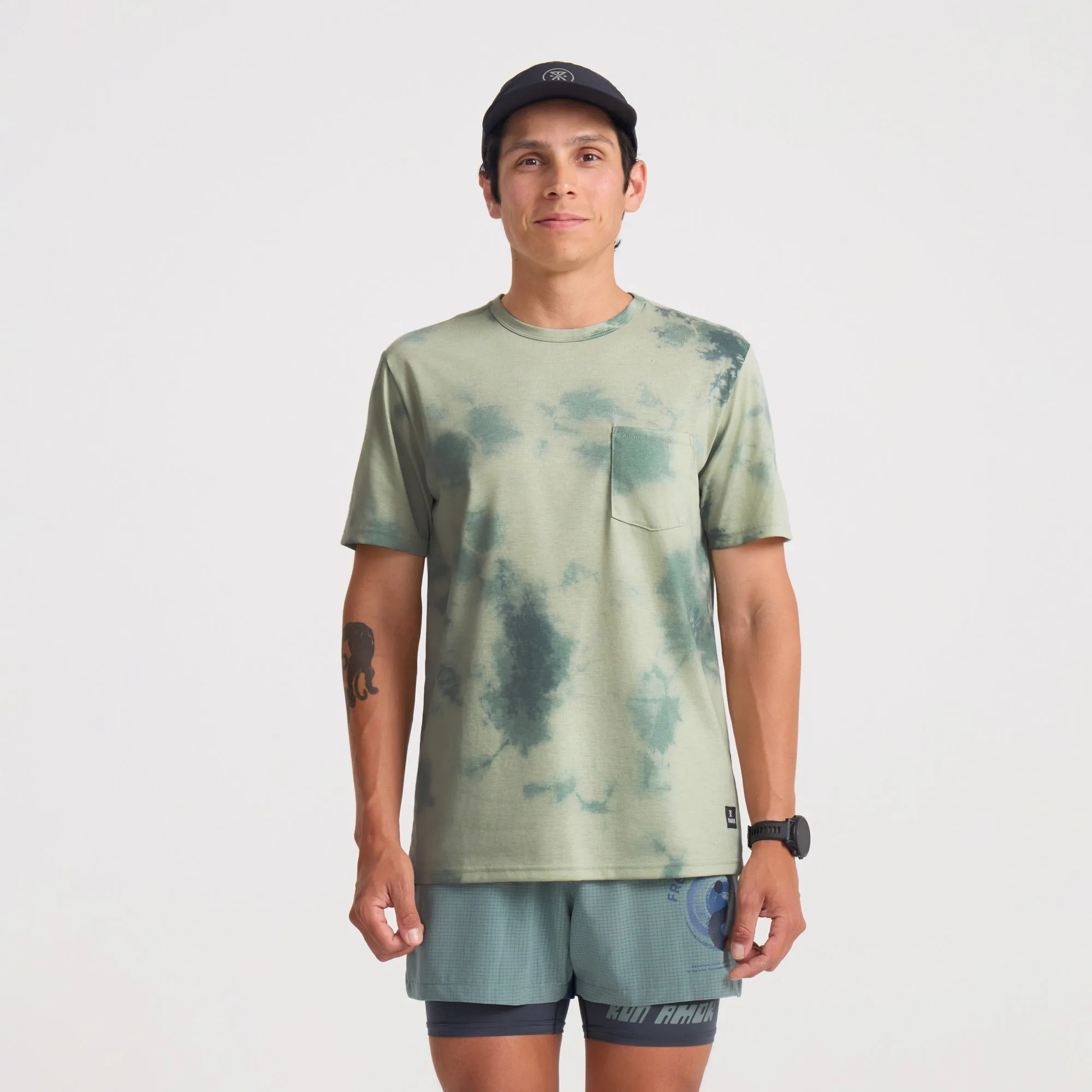 Mathis Active Tie Dye Pocket Short Sleeve Tee - Seafoam Tie Dye sold by Roark product image thumbnail 2