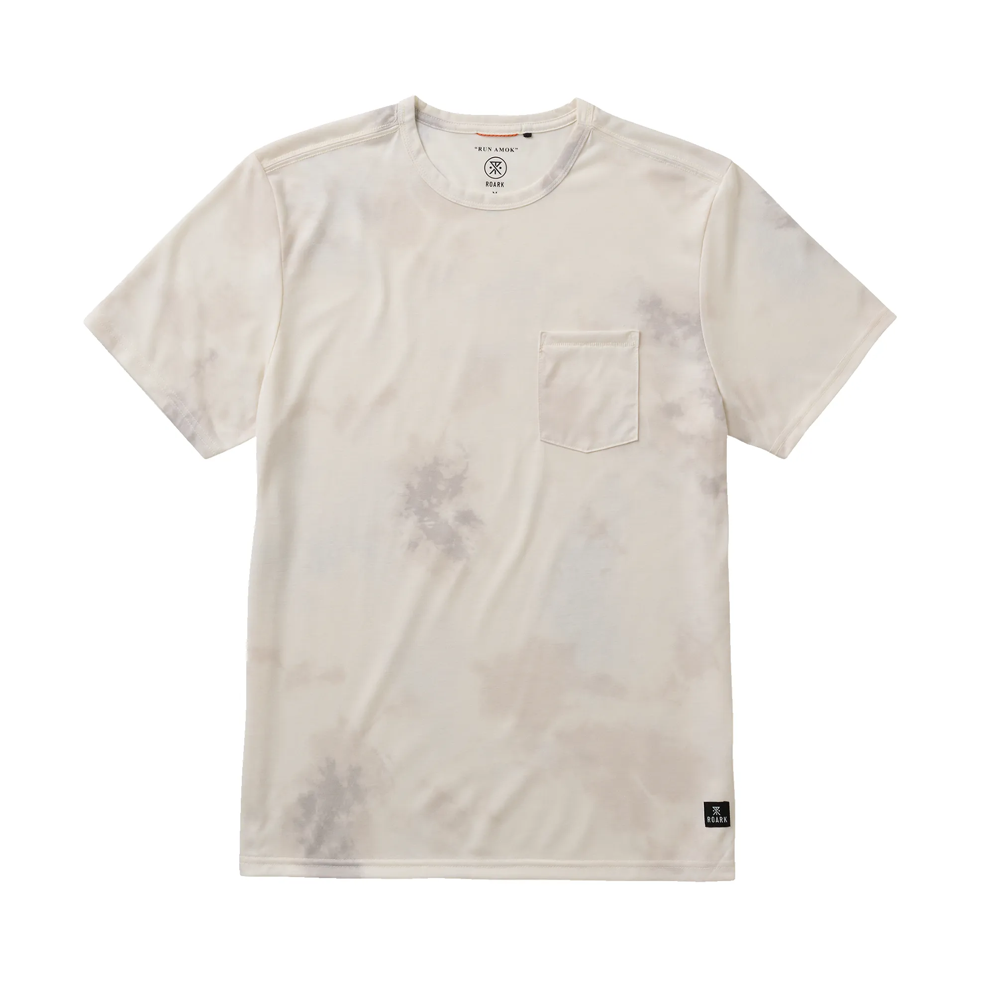 Mathis Active Tie Dye Pocket Short Sleeve Tee - Unbleached Tie Dye sold by Roark