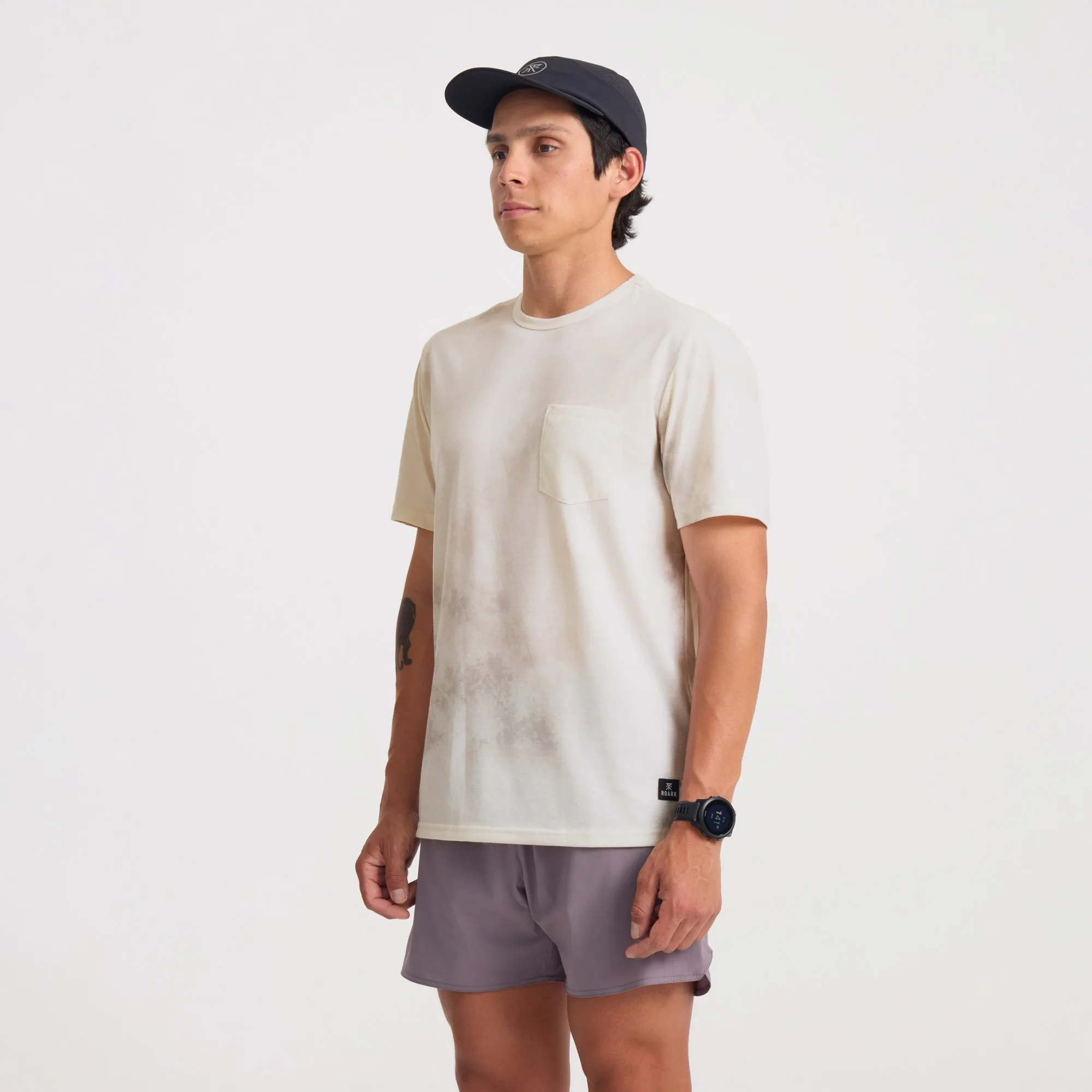 Mathis Active Tie Dye Pocket Short Sleeve Tee - Unbleached Tie Dye sold by Roark product image thumbnail 3