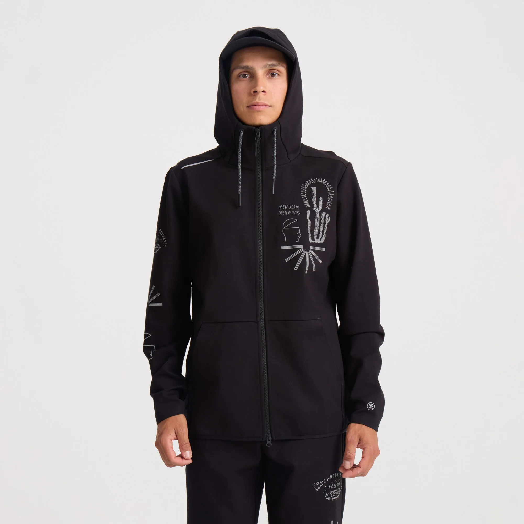 El Morro Zip Fleece 2.0 Hoodie - Black sold by Roark product image thumbnail 3